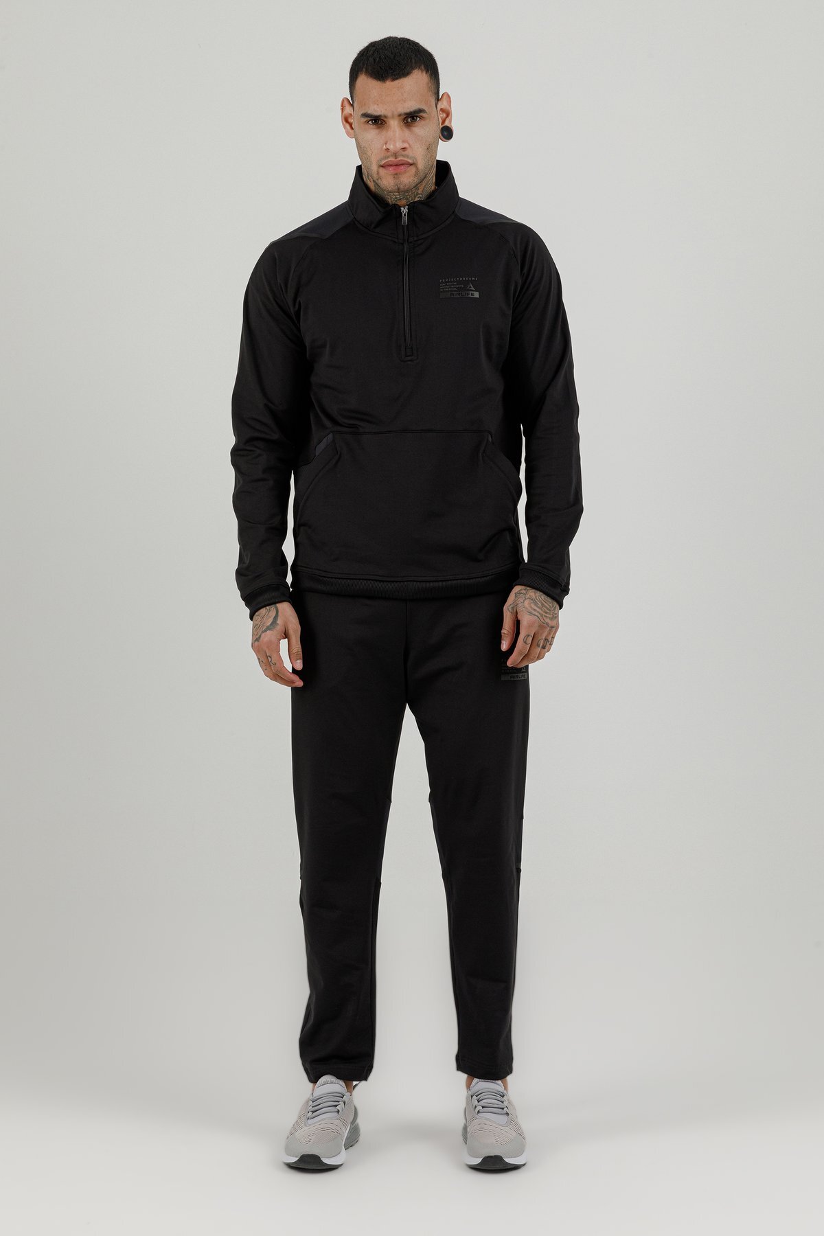 Yarım Fermuarlı Erkek Dik Yaka Sweatshirt - 180001-M.02