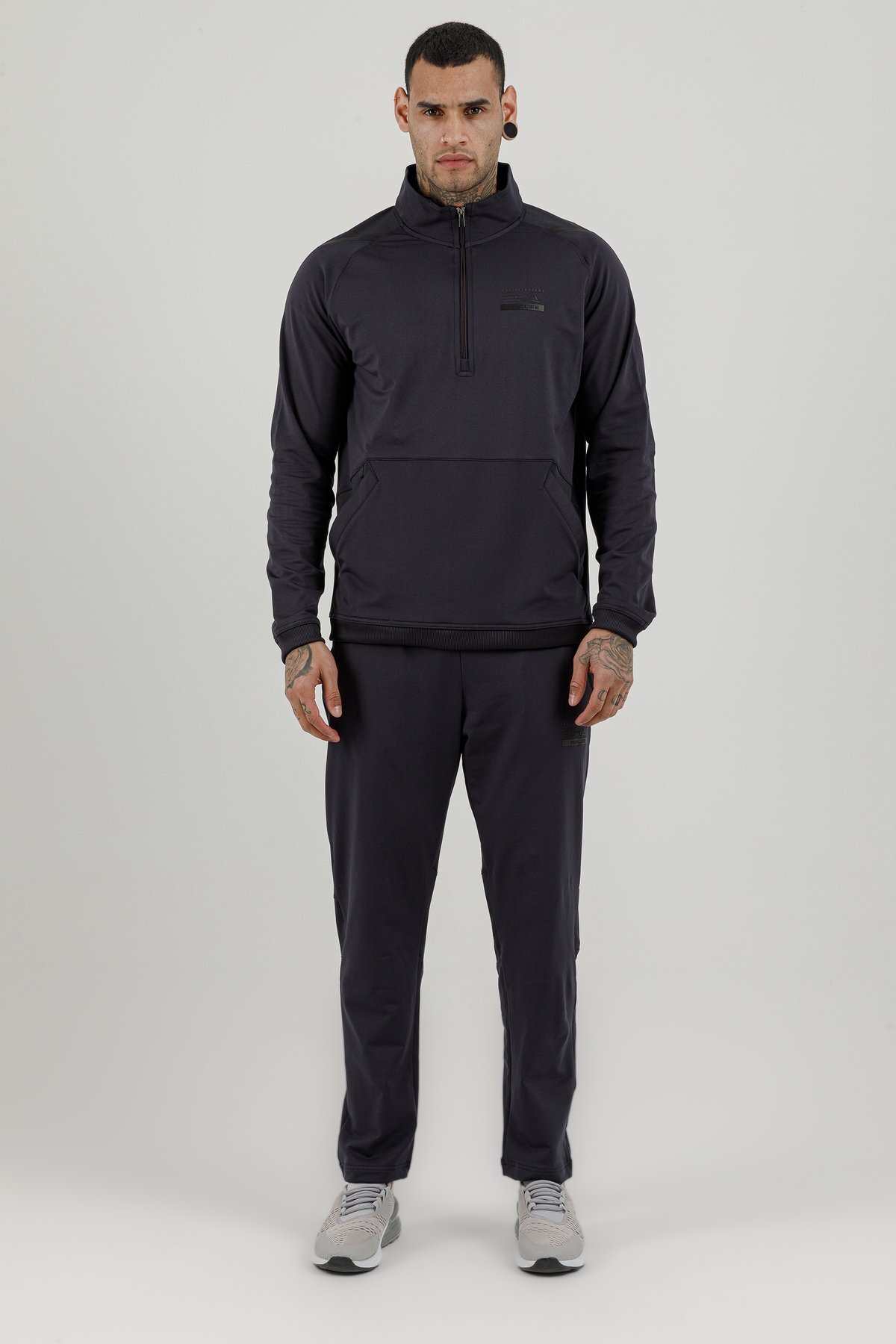 Yarım Fermuarlı Erkek Dik Yaka Sweatshirt - 180001-M.02
