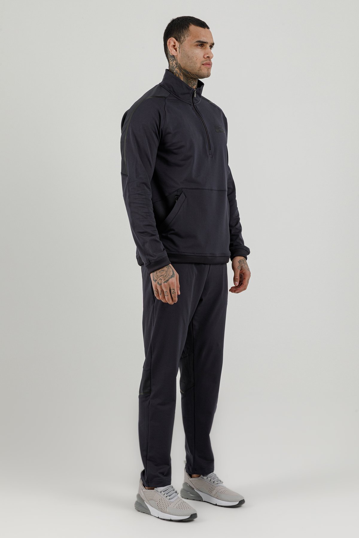 Yarım Fermuarlı Erkek Dik Yaka Sweatshirt - 180001-M.02