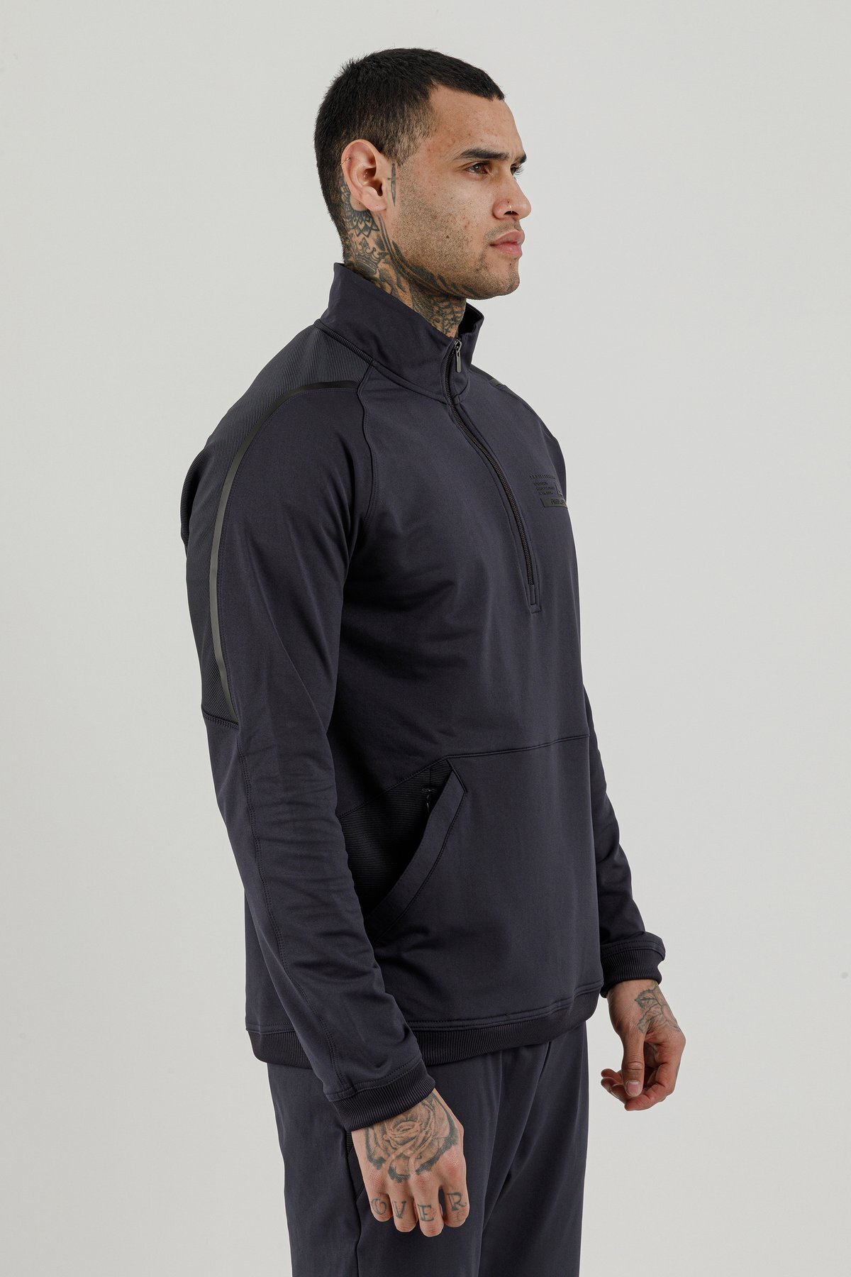 Yarım Fermuarlı Erkek Dik Yaka Sweatshirt - 180001-M.02