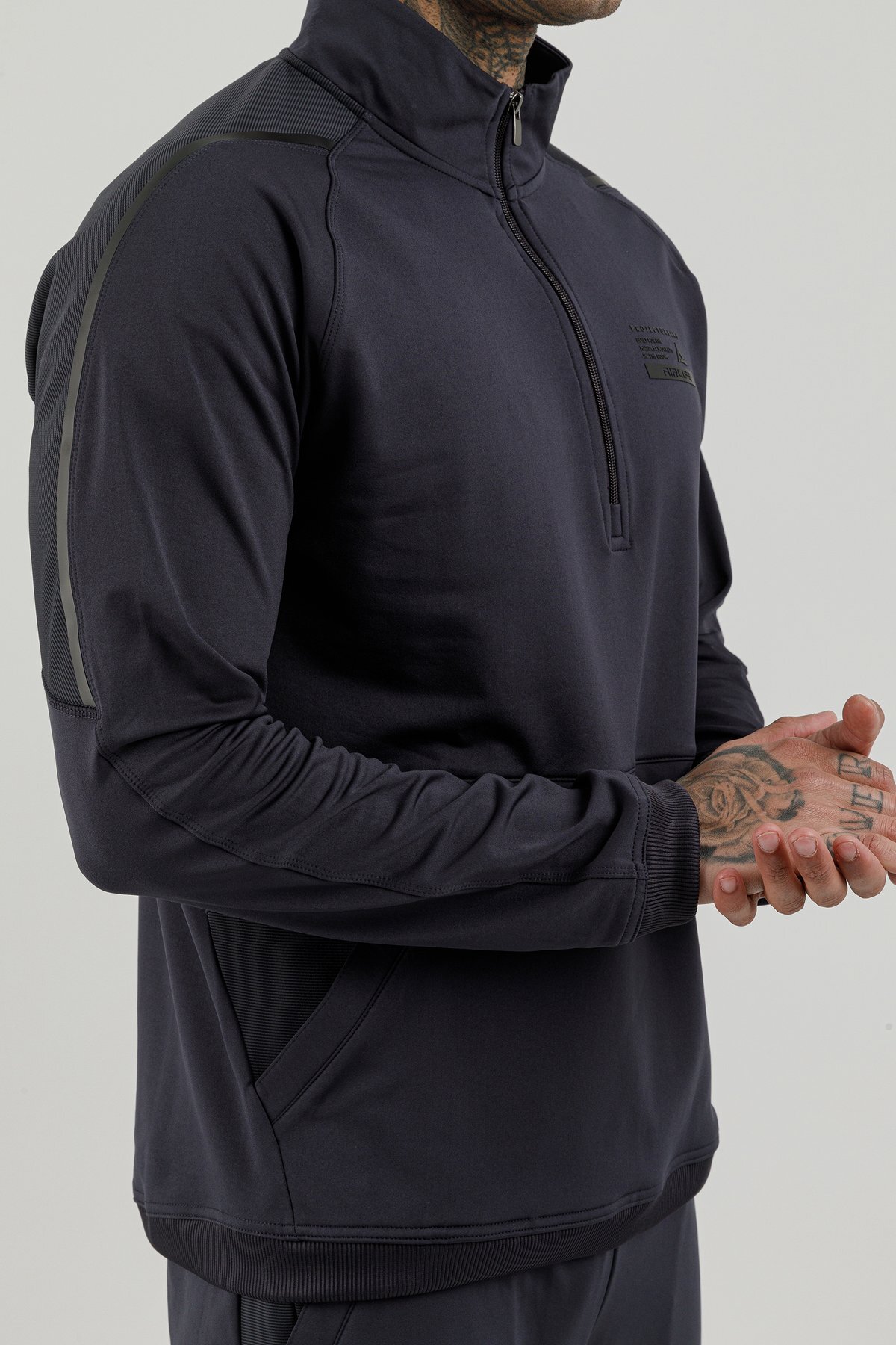 Yarım Fermuarlı Erkek Dik Yaka Sweatshirt - 180001-M.02