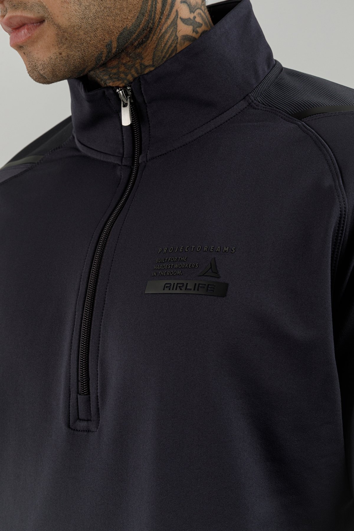 Yarım Fermuarlı Erkek Dik Yaka Sweatshirt - 180001-M.02