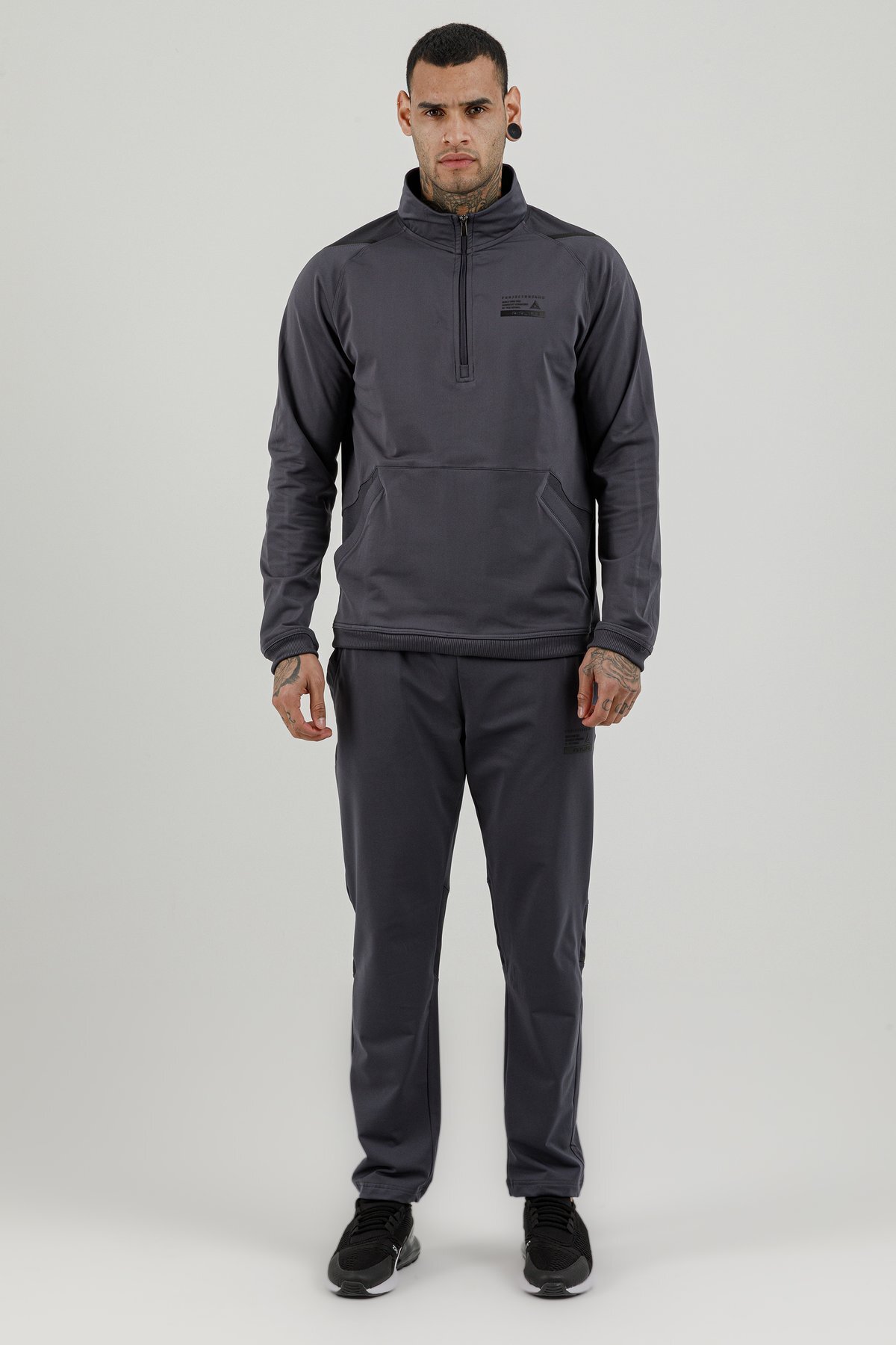 Yarım Fermuarlı Erkek Dik Yaka Sweatshirt - 180001-M.02