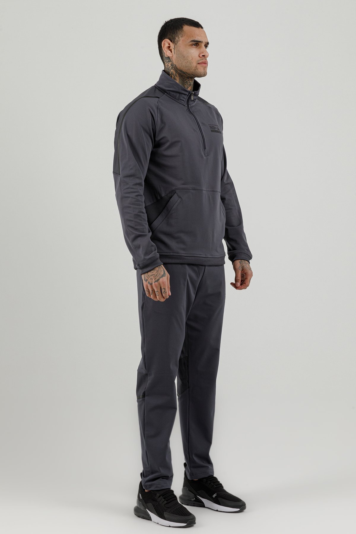 Yarım Fermuarlı Erkek Dik Yaka Sweatshirt - 180001-M.02