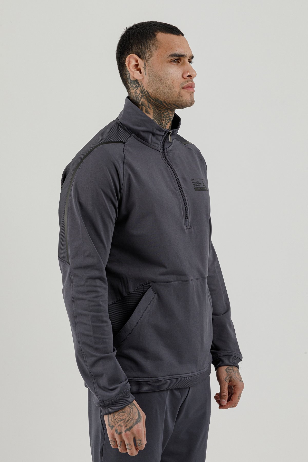 Yarım Fermuarlı Erkek Dik Yaka Sweatshirt - 180001-M.02