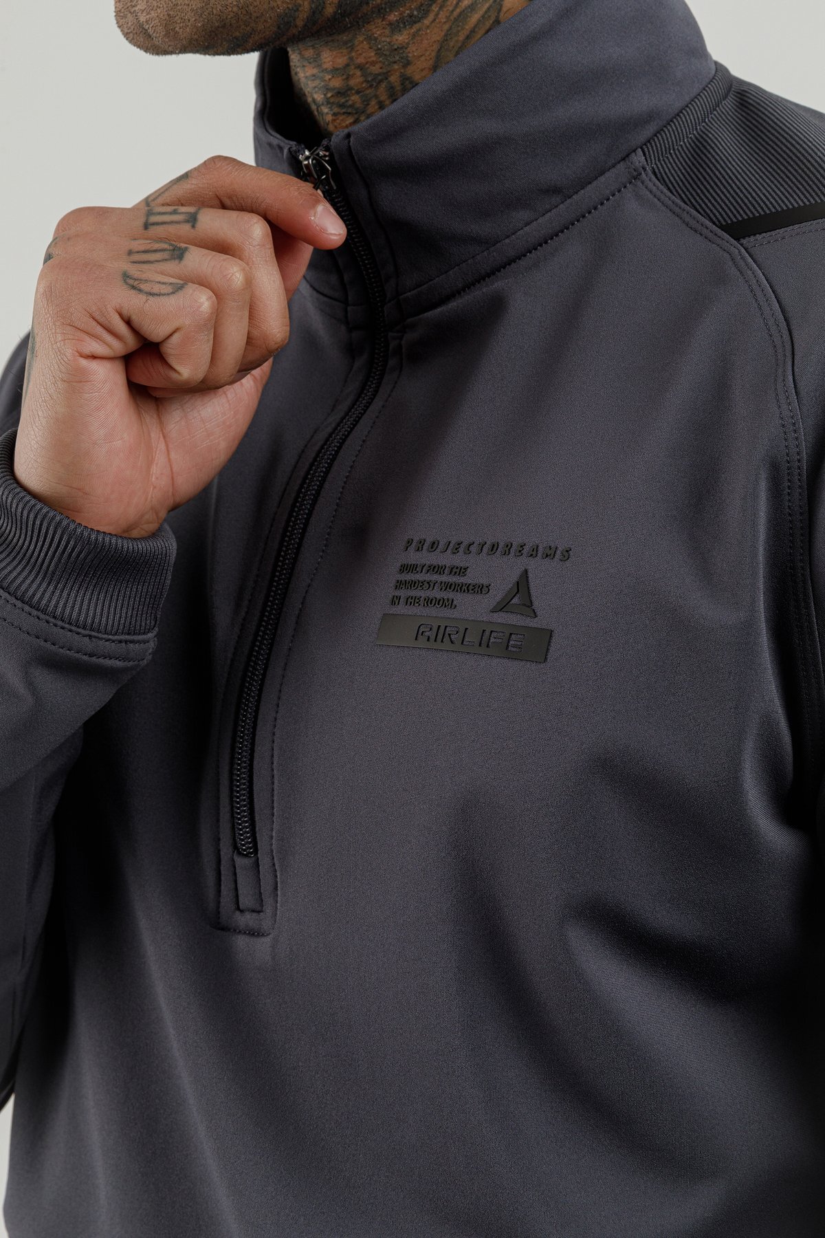Yarım Fermuarlı Erkek Dik Yaka Sweatshirt - 180001-M.02