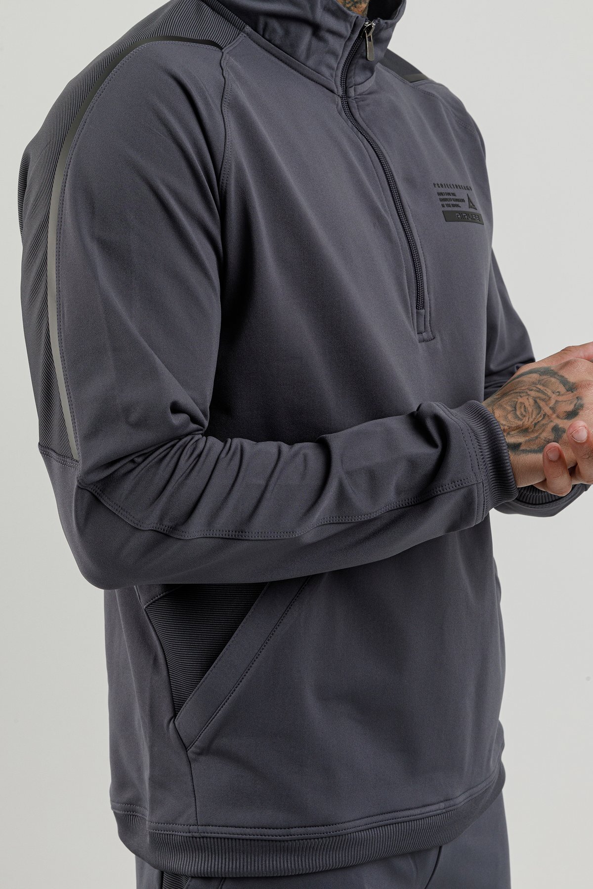 Yarım Fermuarlı Erkek Dik Yaka Sweatshirt - 180001-M.02