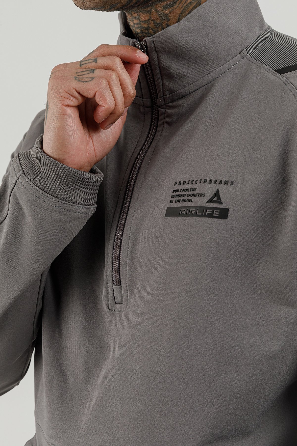 Yarım Fermuarlı Erkek Dik Yaka Sweatshirt - 180001-M.02
