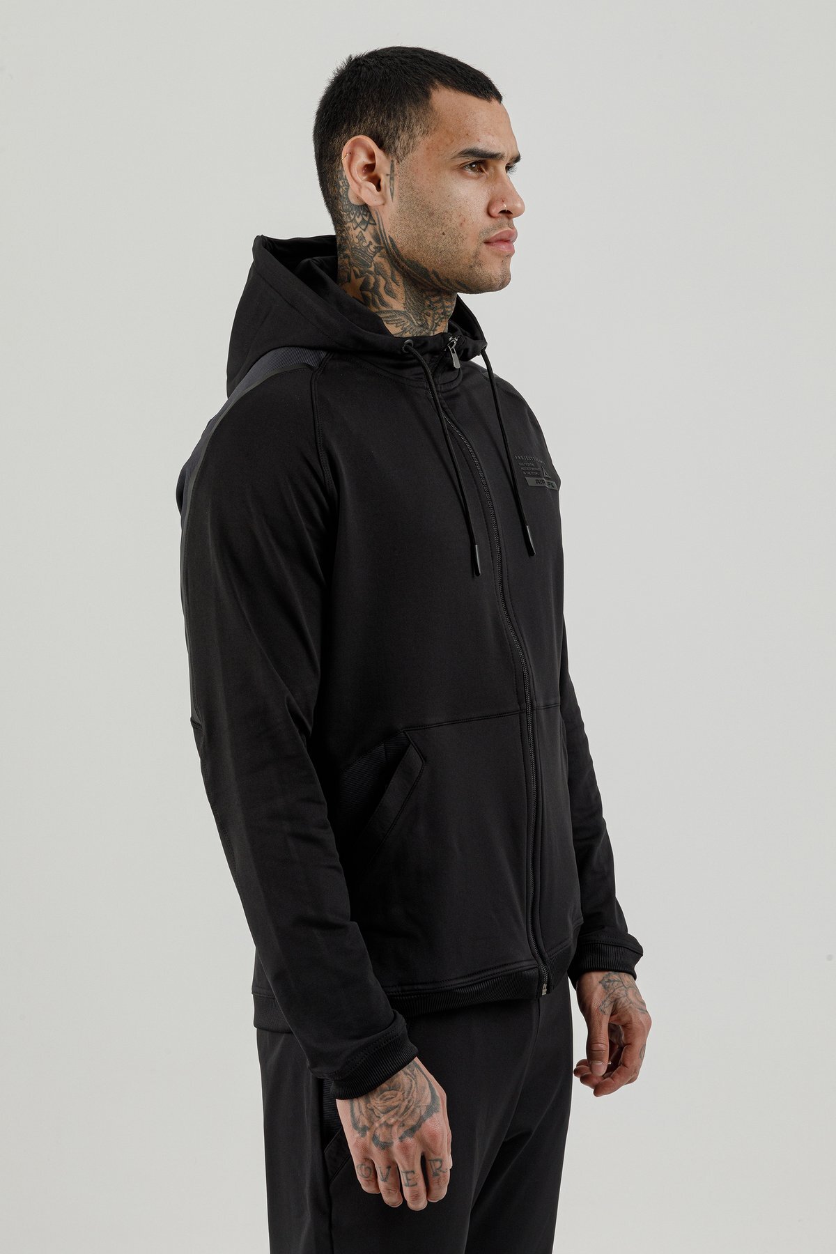 Tam Boy Fermuarlı Erkek Kapüşonlu Sweatshirt - 180002-M.02