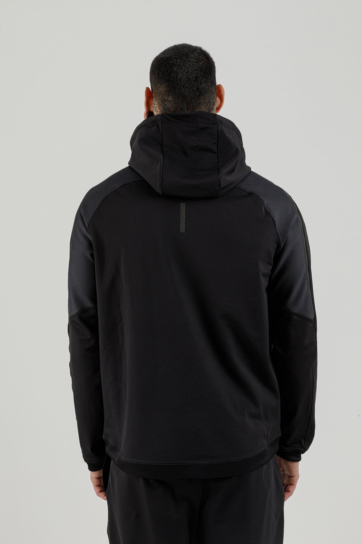 Tam Boy Fermuarlı Erkek Kapüşonlu Sweatshirt - 180002-M.02