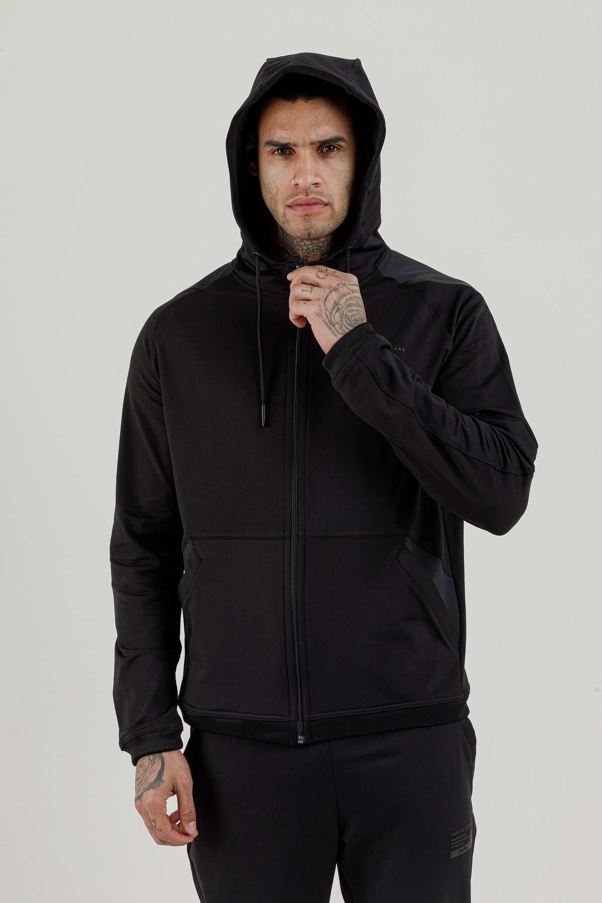 Tam Boy Fermuarlı Erkek Kapüşonlu Sweatshirt - 180002-M.02