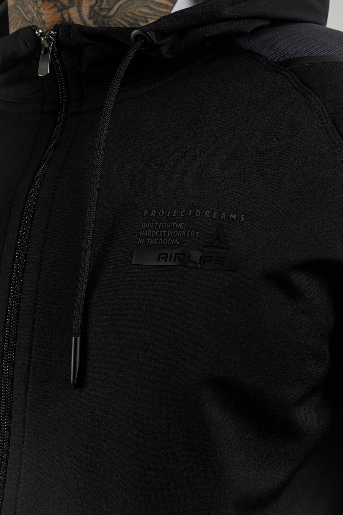 Tam Boy Fermuarlı Erkek Kapüşonlu Sweatshirt - 180002-M.02