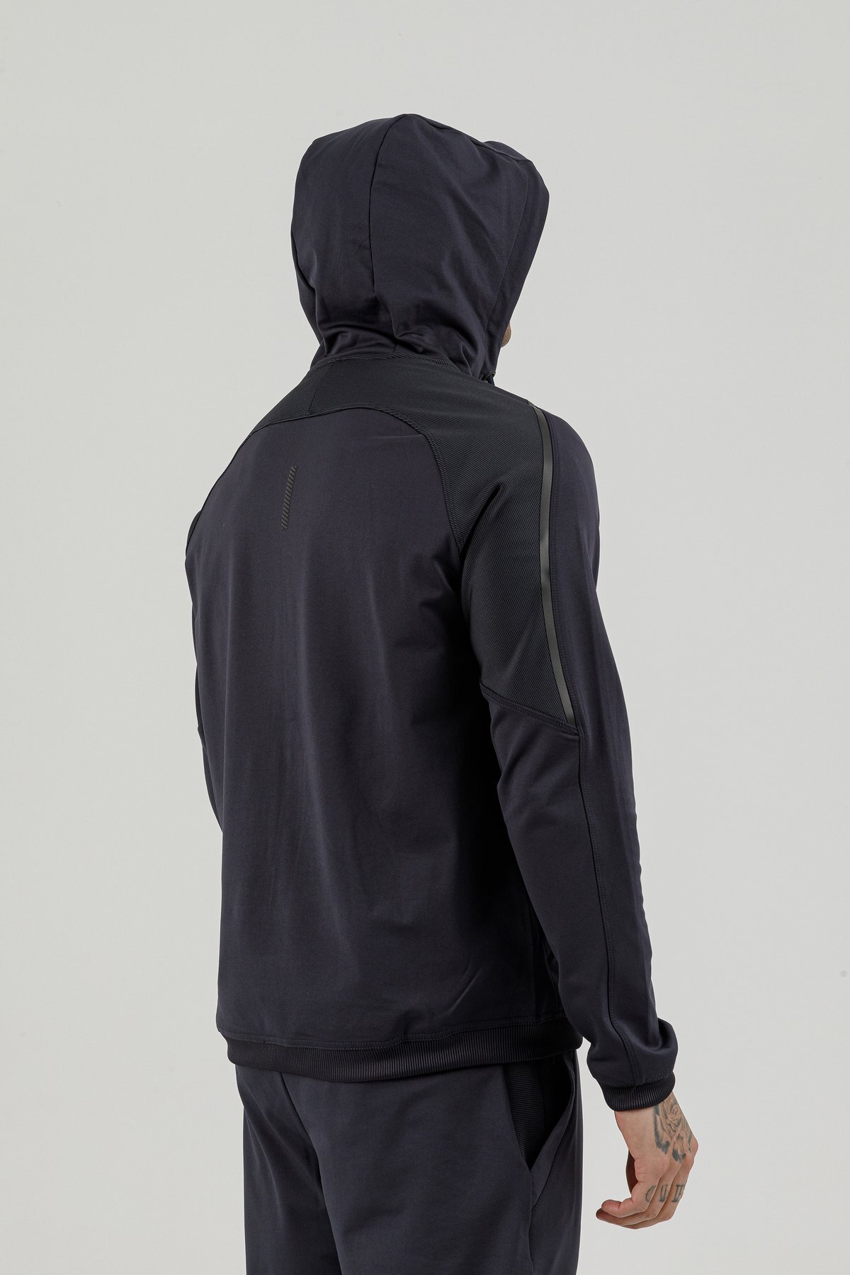 Tam Boy Fermuarlı Erkek Kapüşonlu Sweatshirt - 180002-M.02