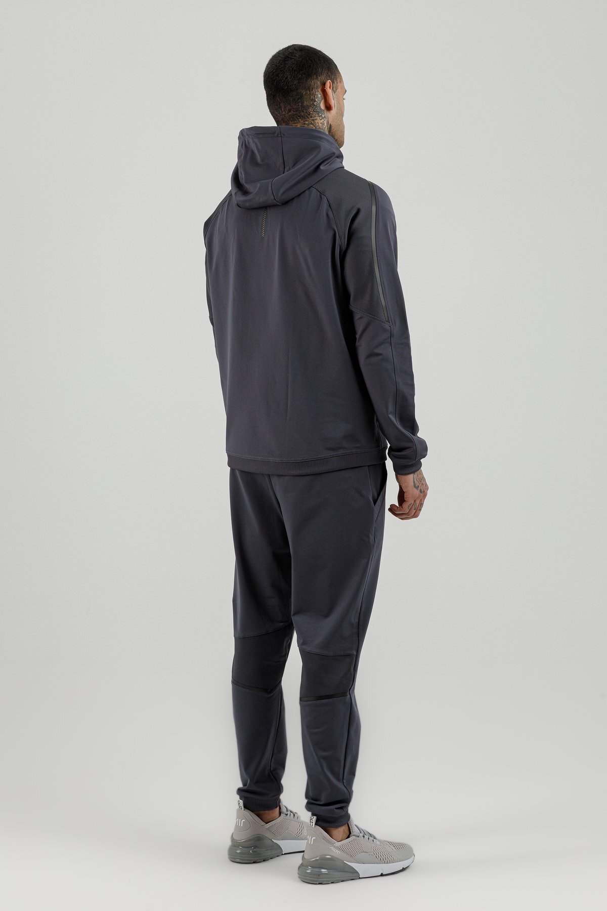 Tam Boy Fermuarlı Erkek Kapüşonlu Sweatshirt - 180002-M.02