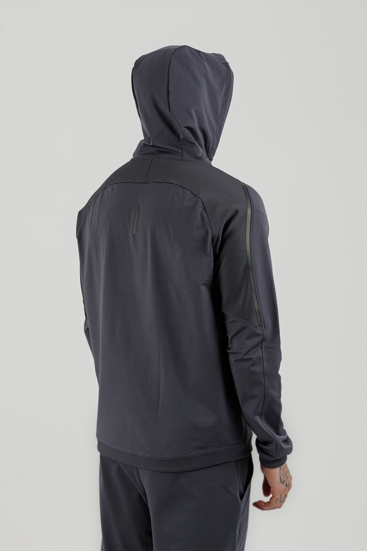 Tam Boy Fermuarlı Erkek Kapüşonlu Sweatshirt - 180002-M.02
