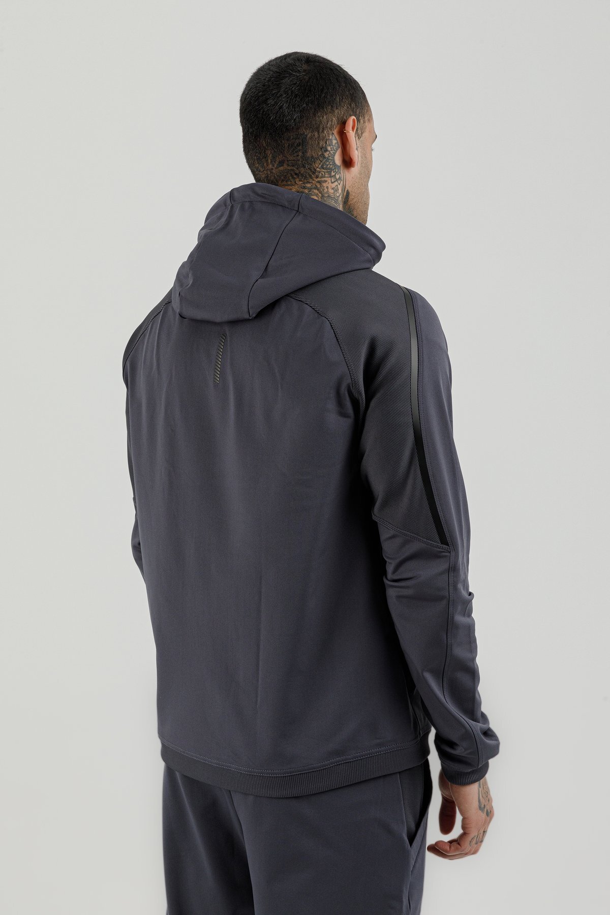 Tam Boy Fermuarlı Erkek Kapüşonlu Sweatshirt - 180002-M.02