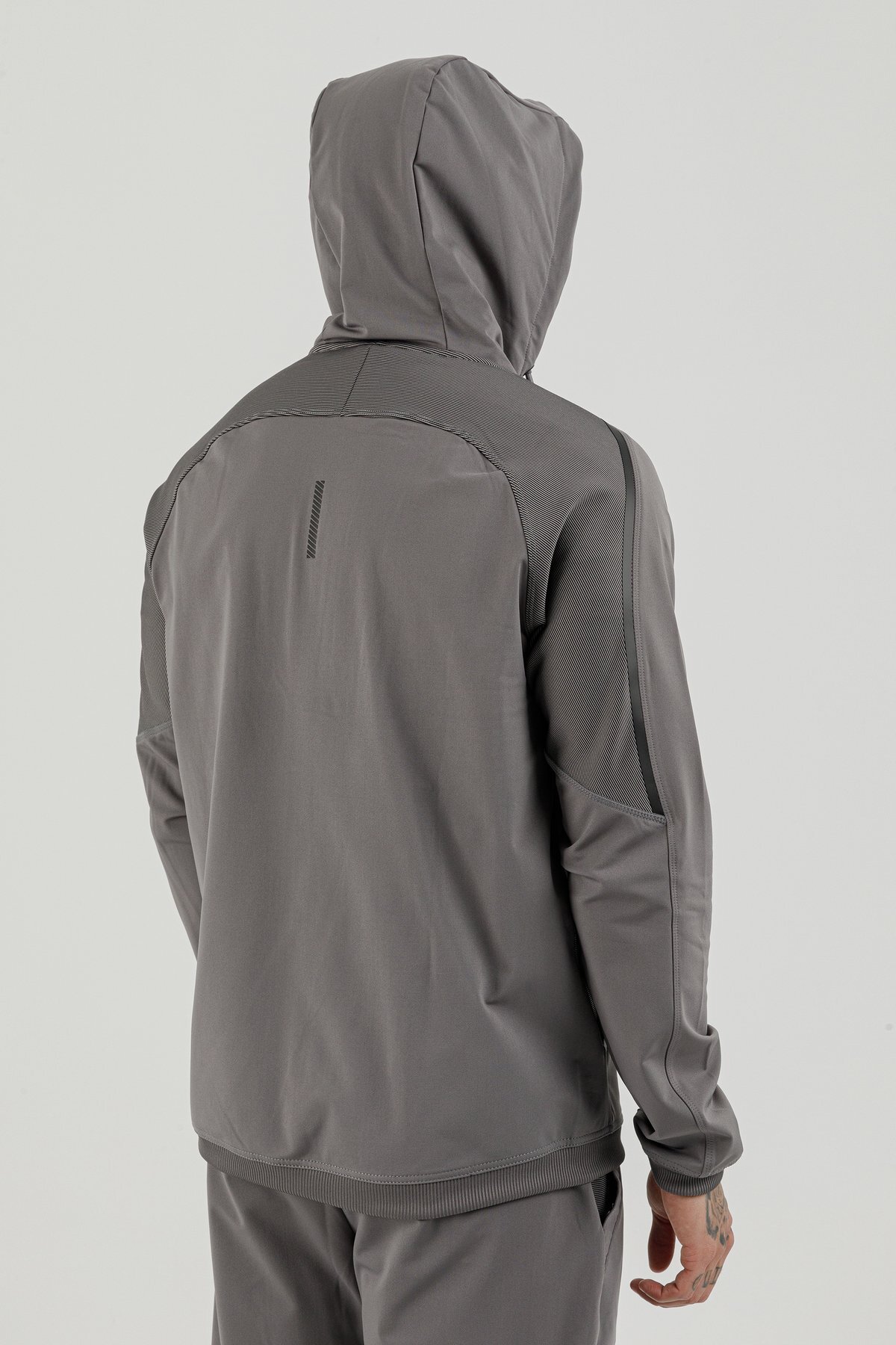Tam Boy Fermuarlı Erkek Kapüşonlu Sweatshirt - 180002-M.02