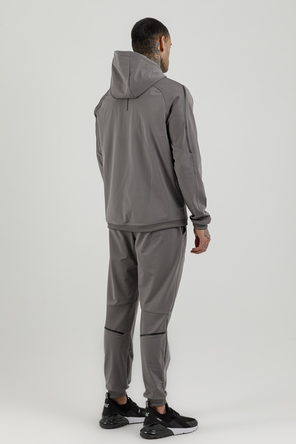 Tam Boy Fermuarlı Erkek Kapüşonlu Sweatshirt - 180002-M.02