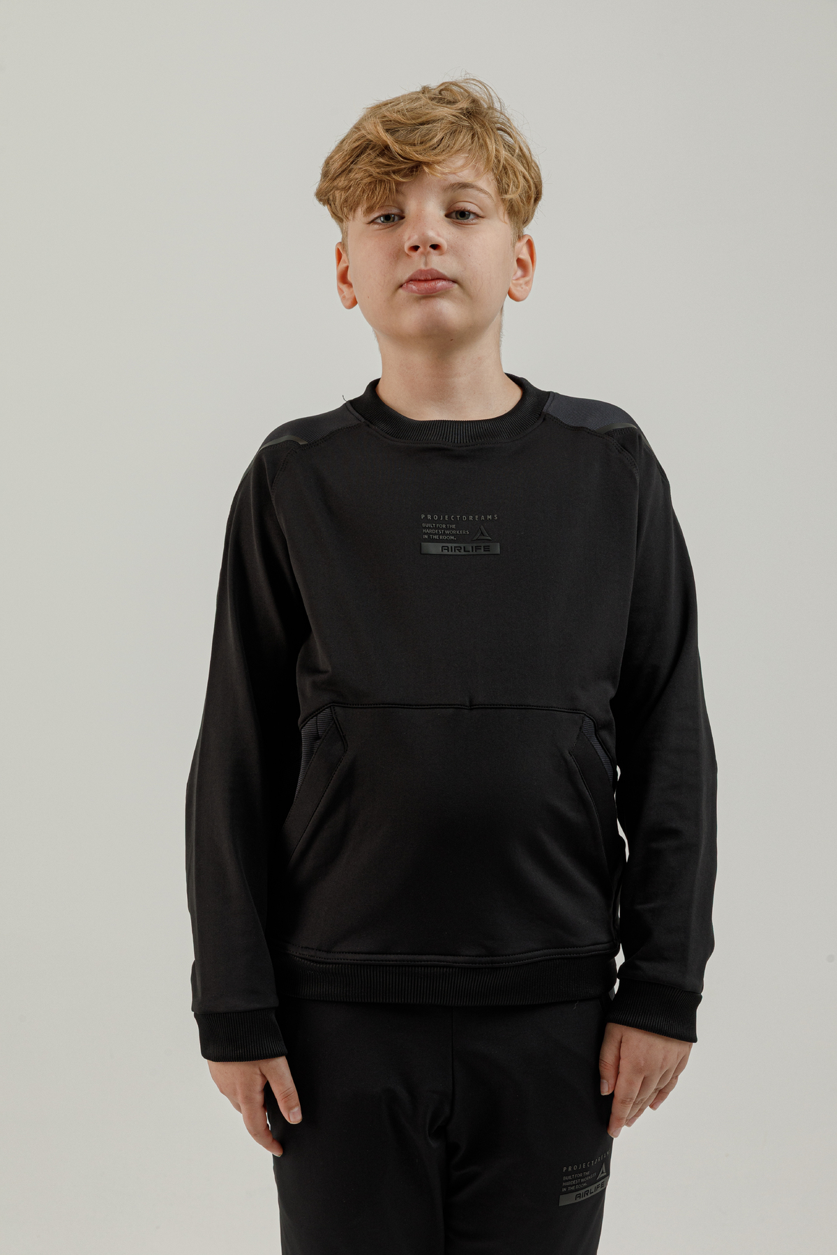 Sıfır Yaka Genç Çocuk (Erkek) Sweatshirt - 180005-M.01