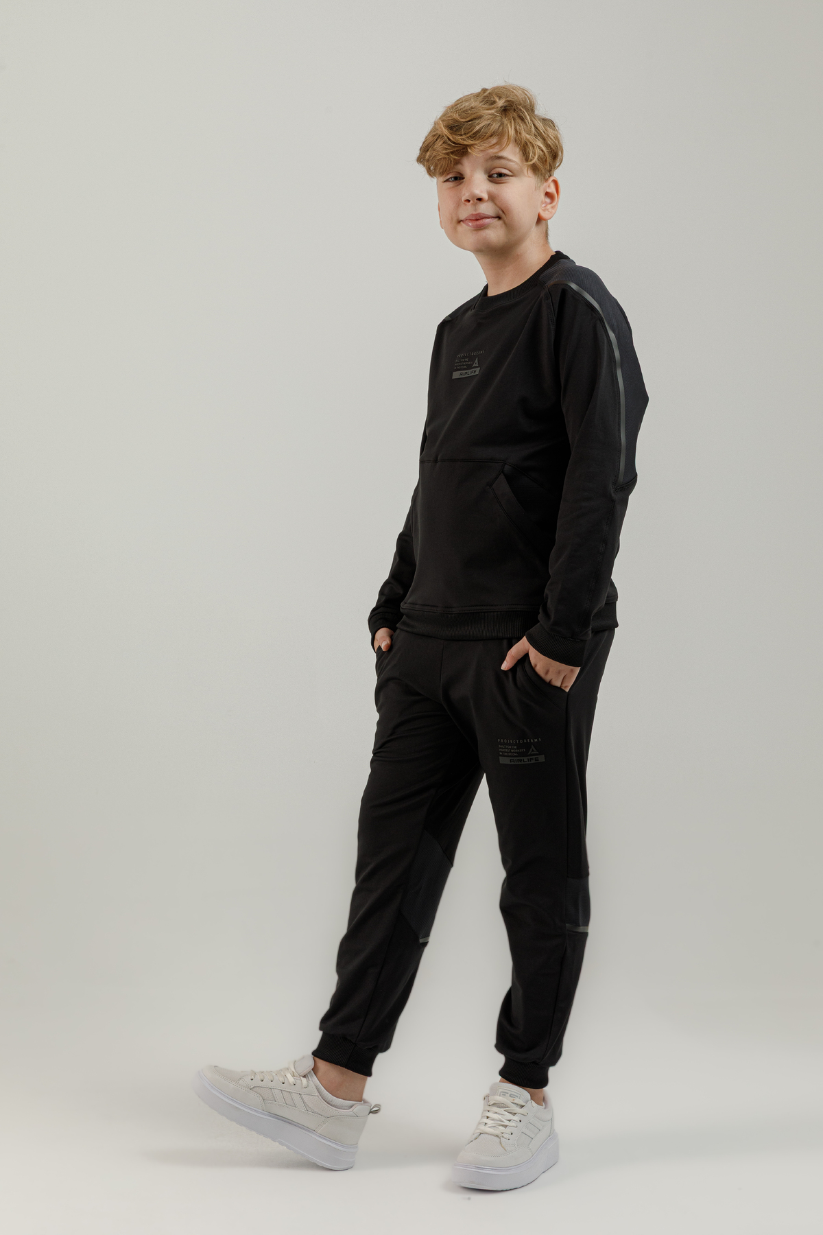 Sıfır Yaka Genç Çocuk (Erkek) Sweatshirt - 180005-M.01