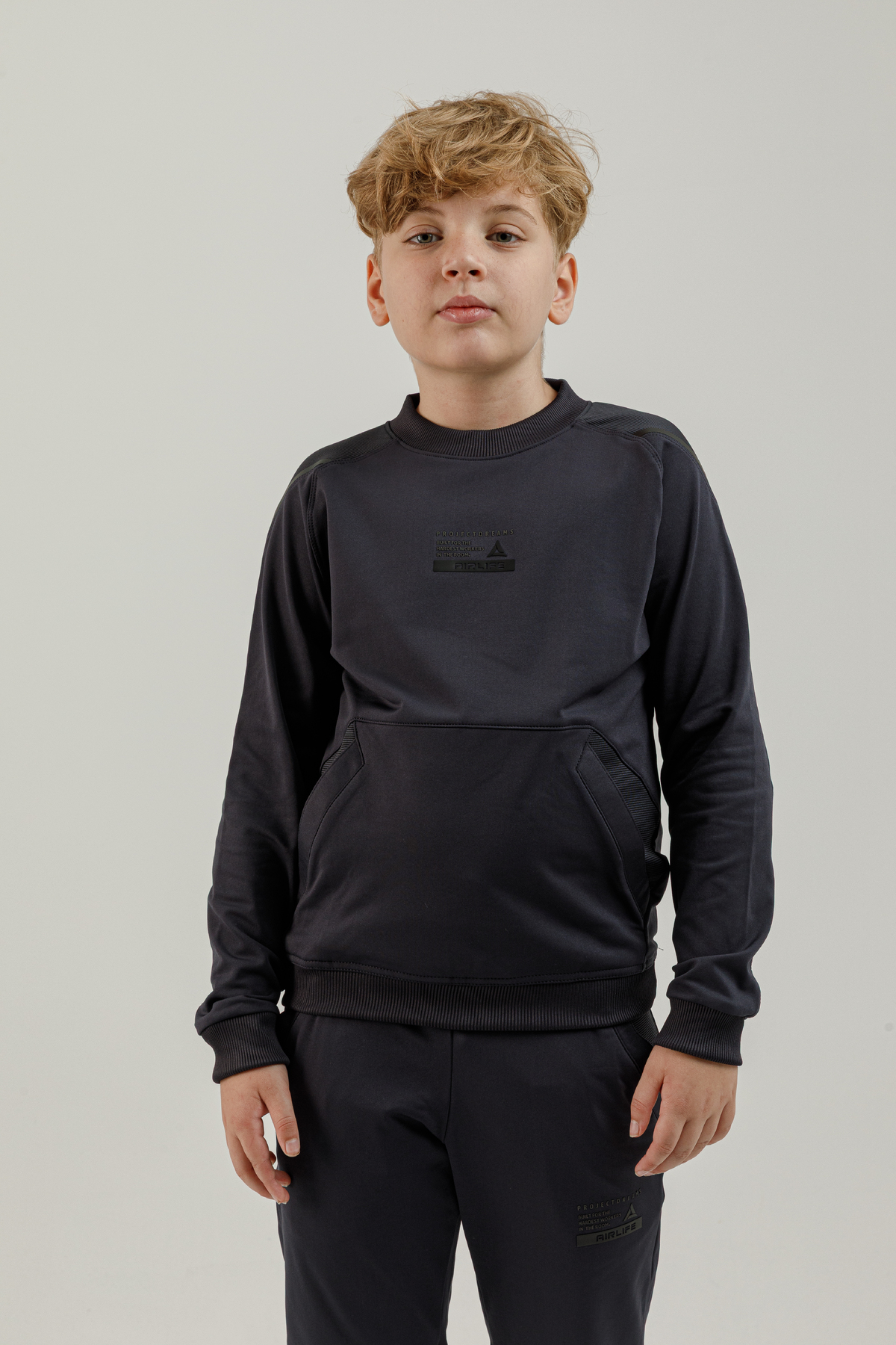 Sıfır Yaka Genç Çocuk (Erkek) Sweatshirt - 180005-M.01