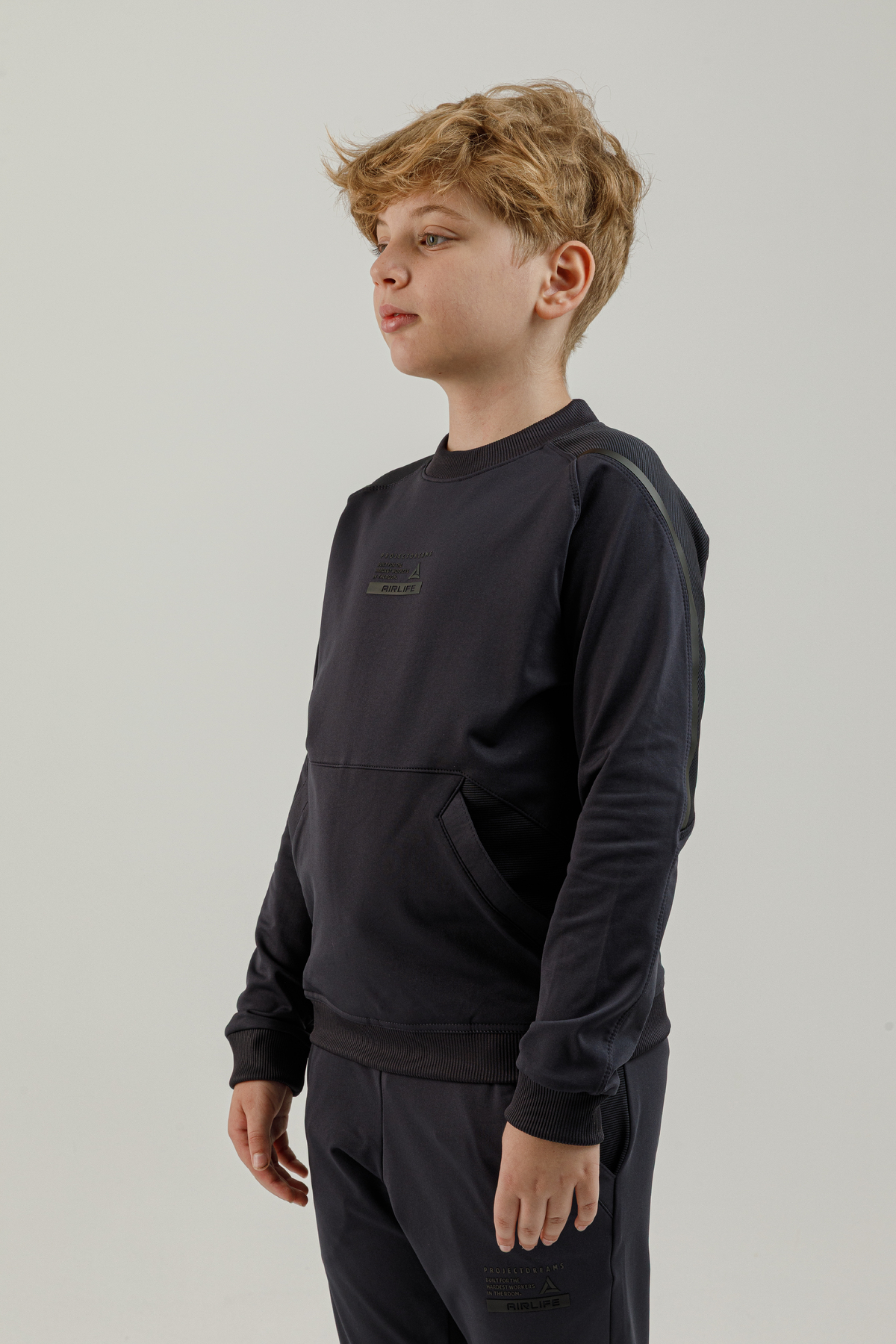 Sıfır Yaka Genç Çocuk (Erkek) Sweatshirt - 180005-M.01