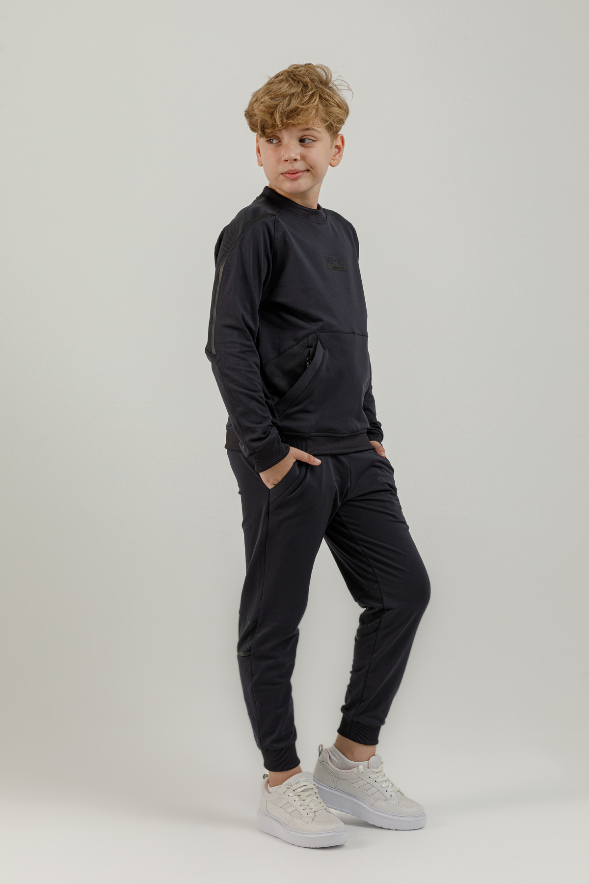 Sıfır Yaka Genç Çocuk (Erkek) Sweatshirt - 180005-M.01