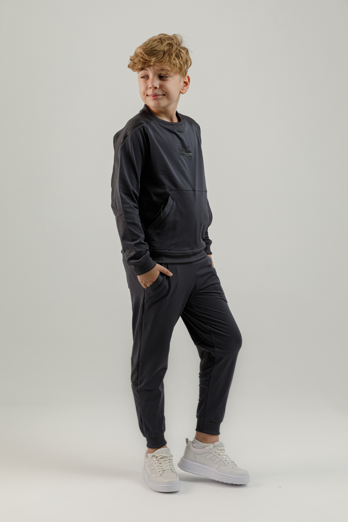Sıfır Yaka Genç Çocuk (Erkek) Sweatshirt - 180005-M.01