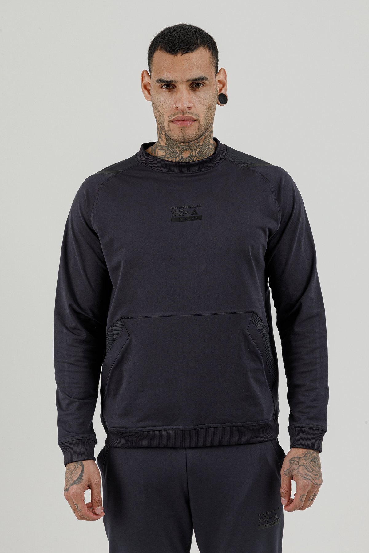 Sıfır Yaka Erkek Sweatshirt - 180003-M.02