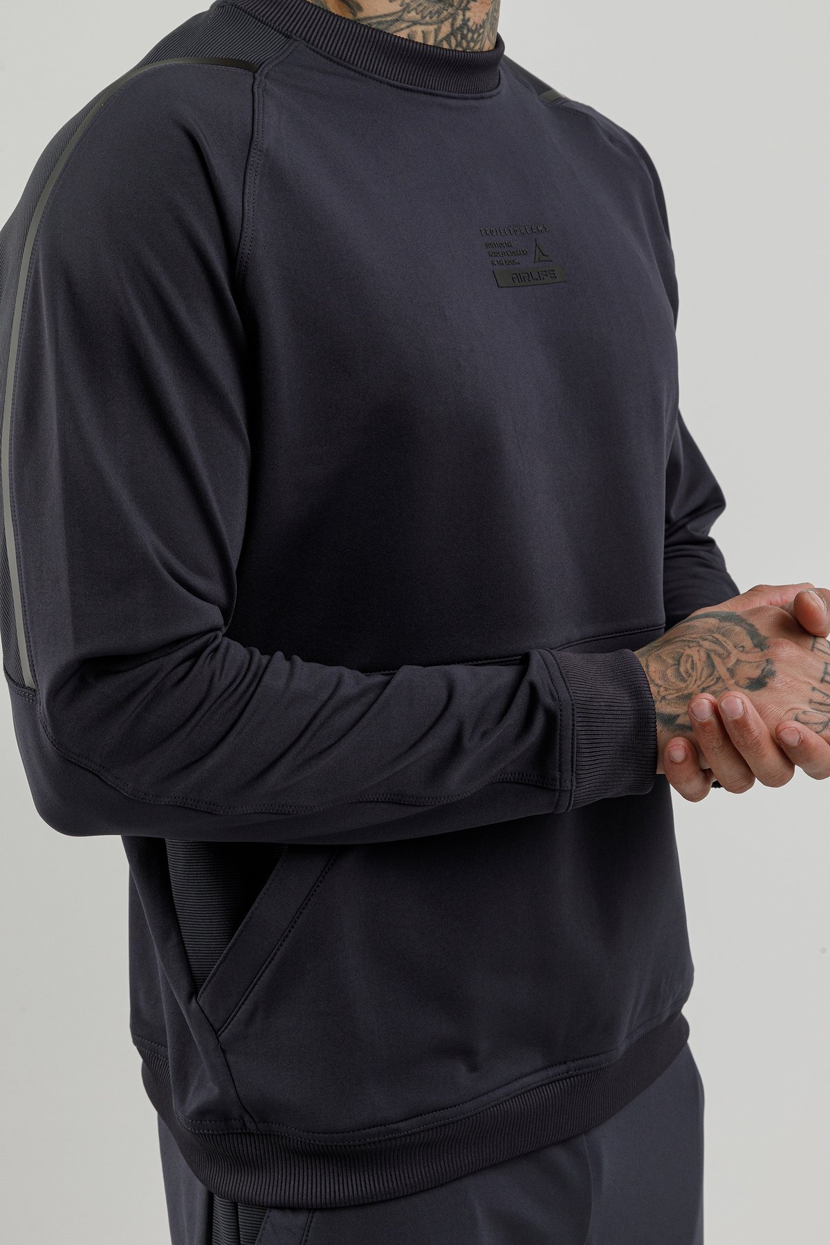 Sıfır Yaka Erkek Sweatshirt - 180003-M.02