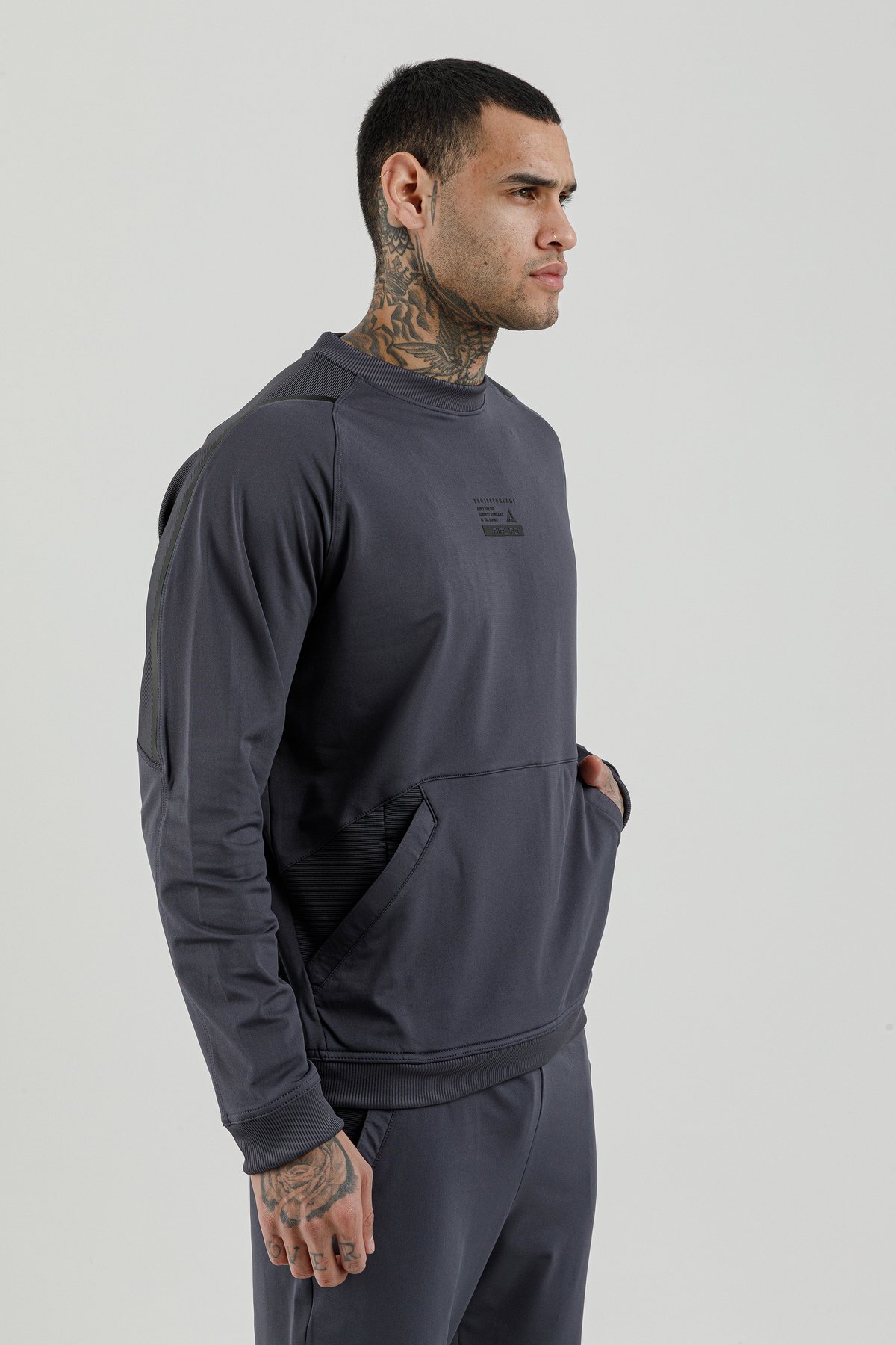 Sıfır Yaka Erkek Sweatshirt - 180003-M.02