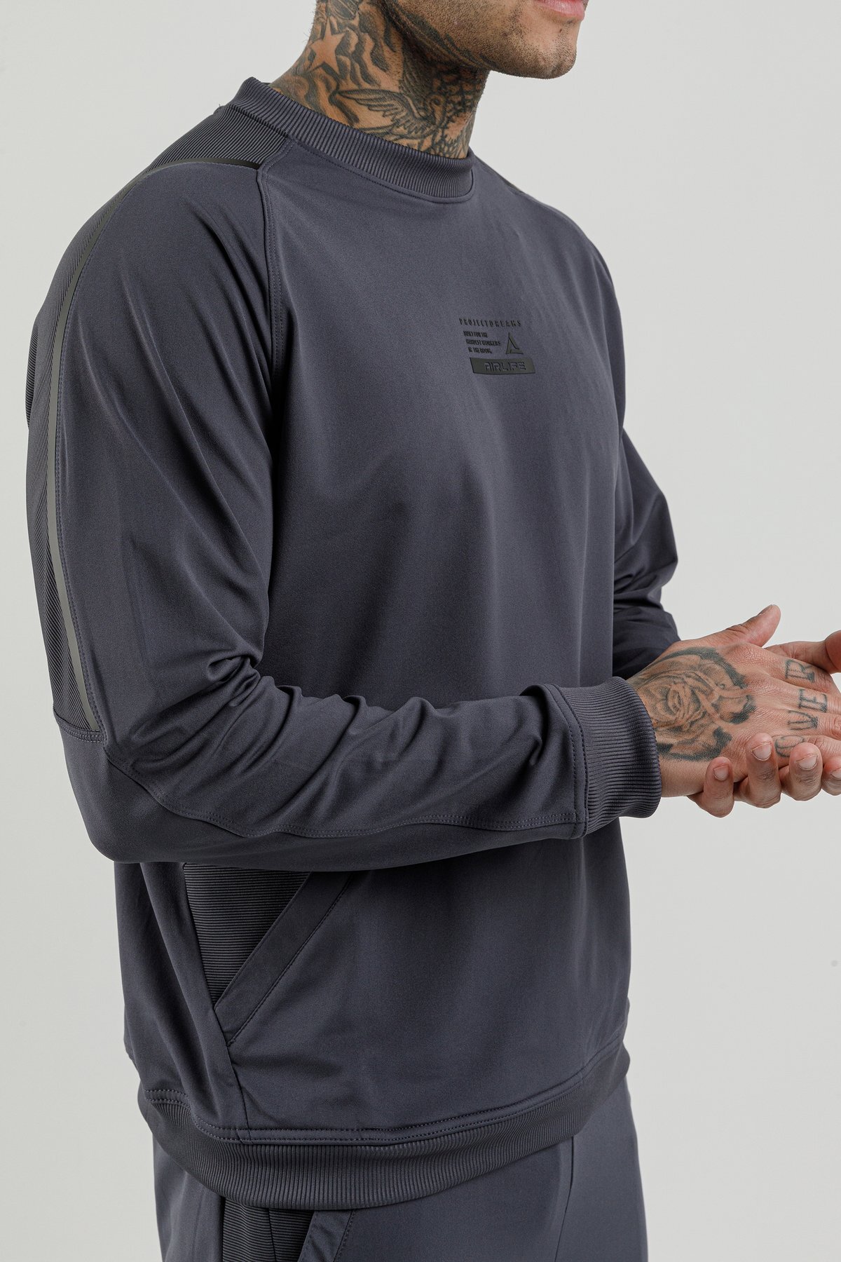 Sıfır Yaka Erkek Sweatshirt - 180003-M.02