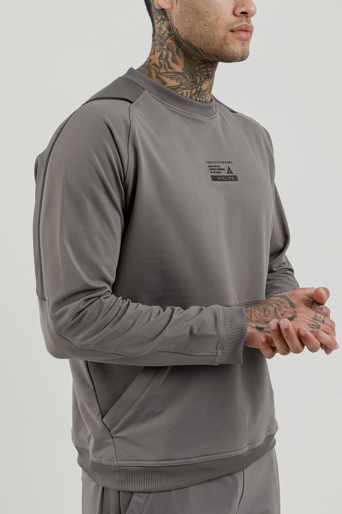 Sıfır Yaka Erkek Sweatshirt - 180003-M.02