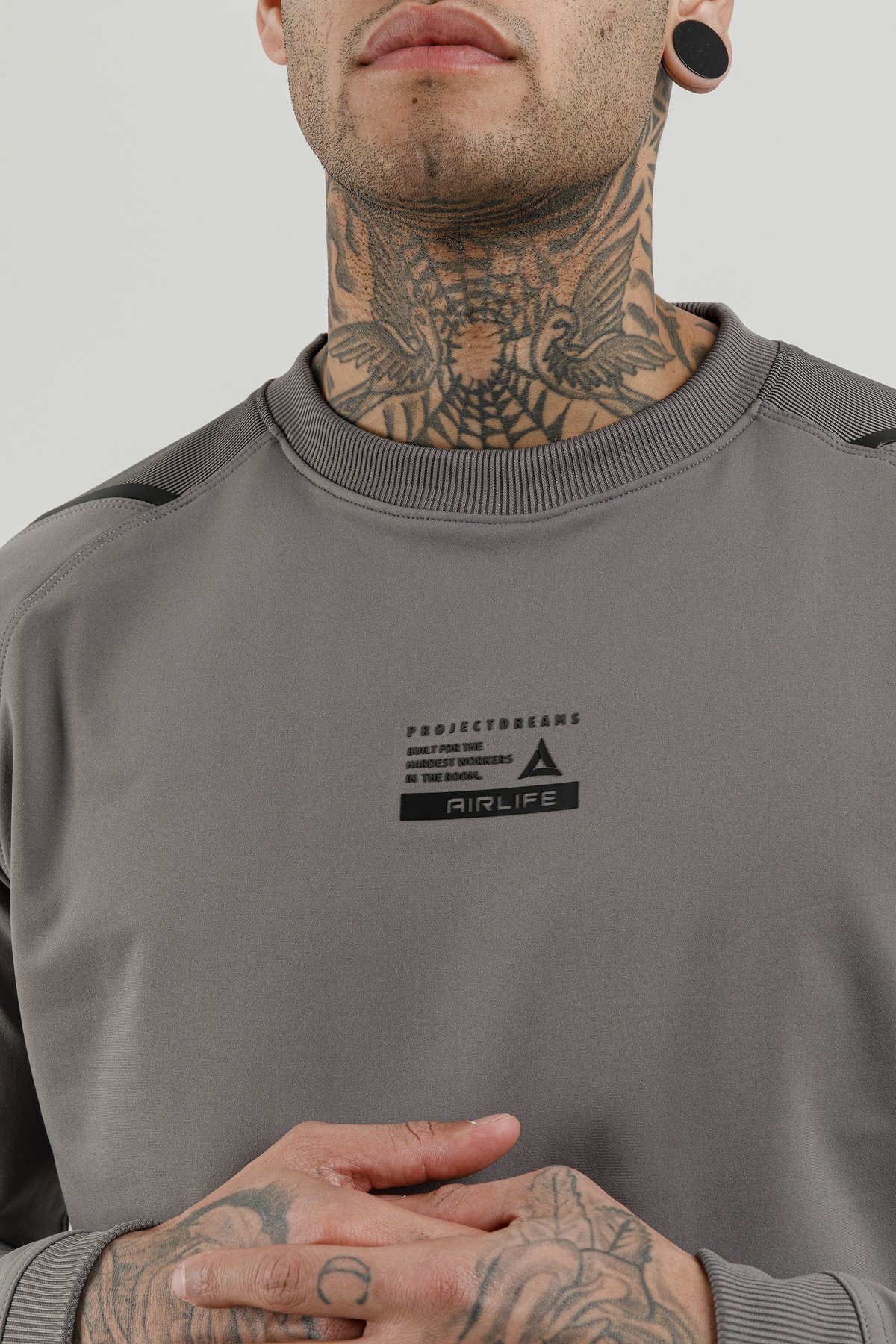 Sıfır Yaka Erkek Sweatshirt - 180003-M.02