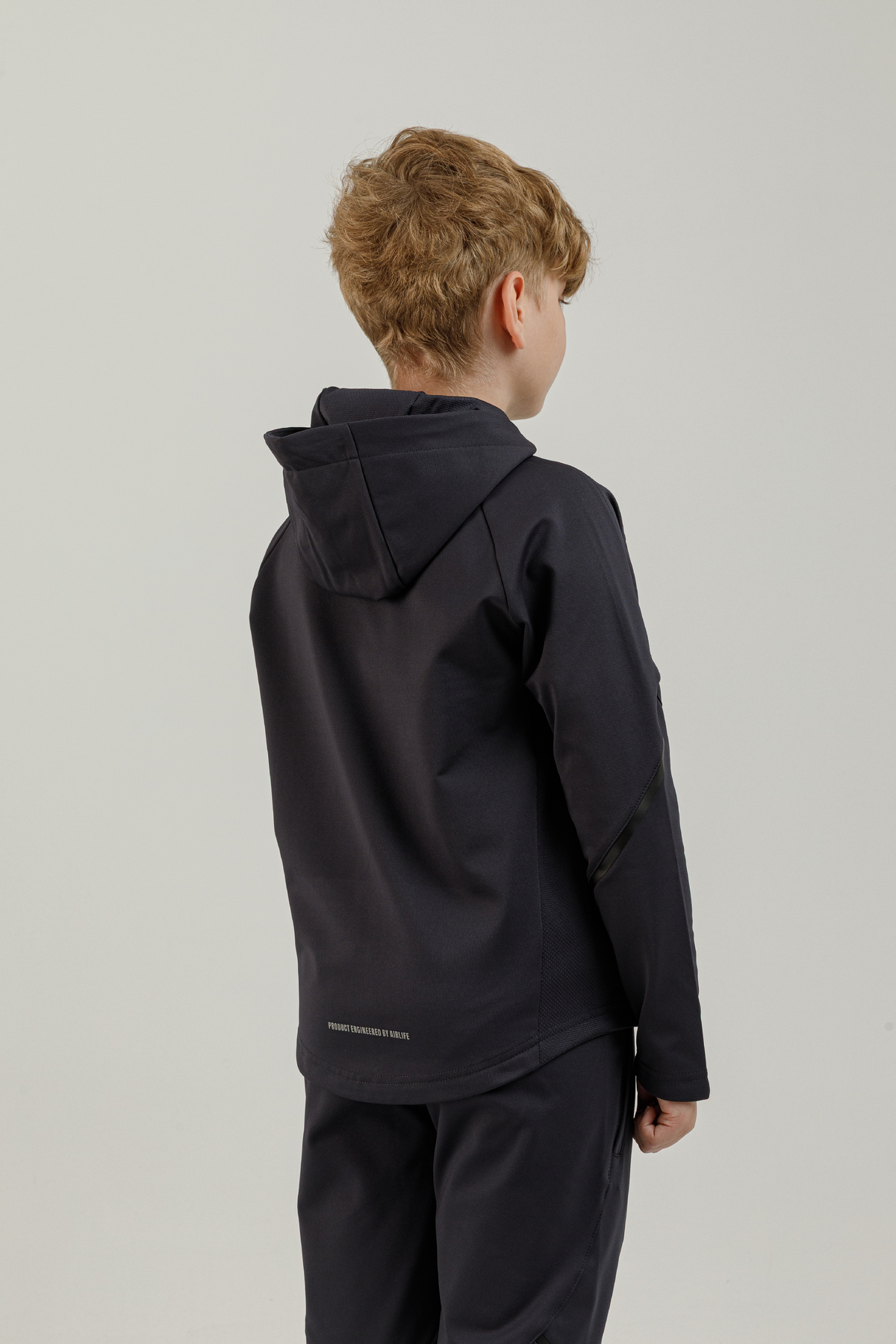 Tam Boy Fermuarlı Genç Çocuk (Erkek) Kapüşonlu Sweatshirt - 180009-M.01
