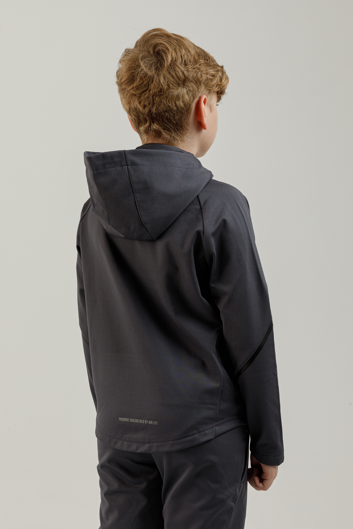 Tam Boy Fermuarlı Genç Çocuk (Erkek) Kapüşonlu Sweatshirt - 180009-M.01