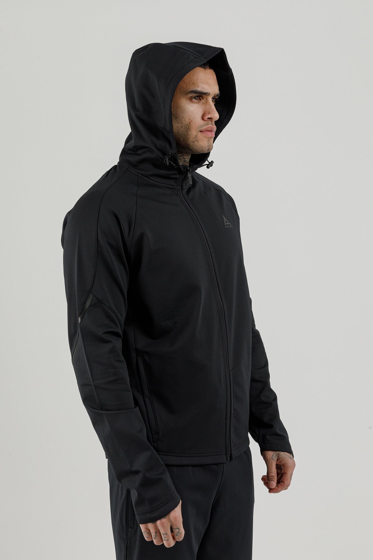 Tam Boy Fermuarlı Erkek Kapüşonlu Sweatshirt - 180006-M.02