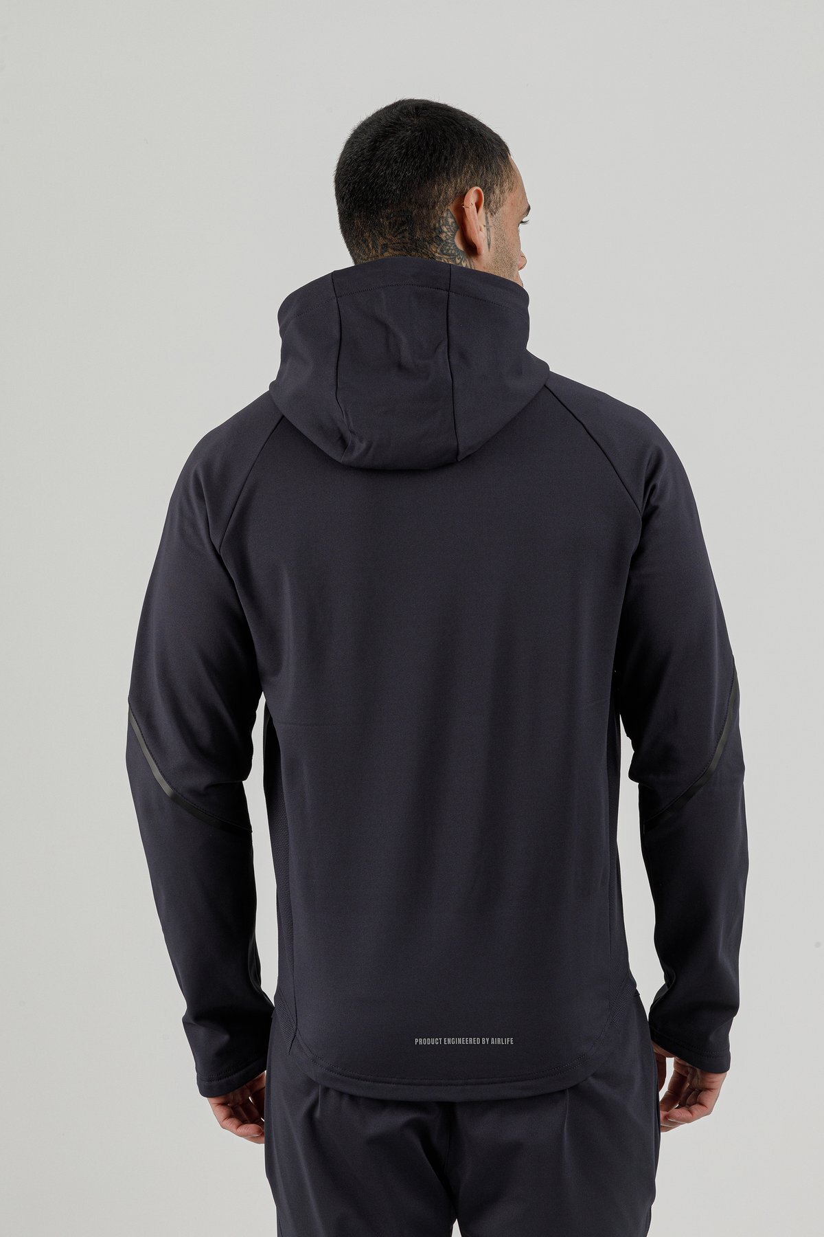 Tam Boy Fermuarlı Erkek Kapüşonlu Sweatshirt - 180006-M.02