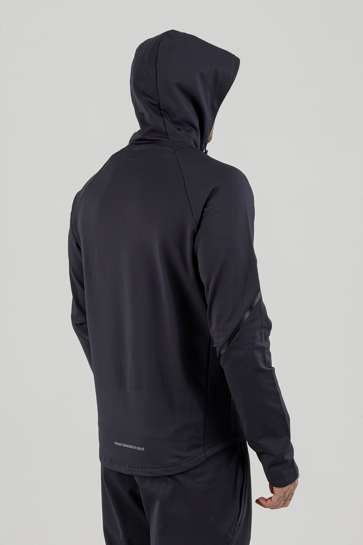 Tam Boy Fermuarlı Erkek Kapüşonlu Sweatshirt - 180006-M.02