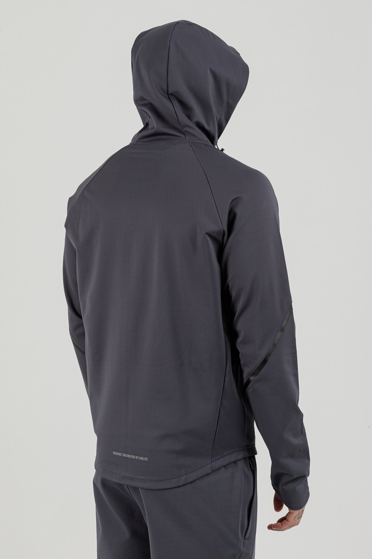 Tam Boy Fermuarlı Erkek Kapüşonlu Sweatshirt - 180006-M.02