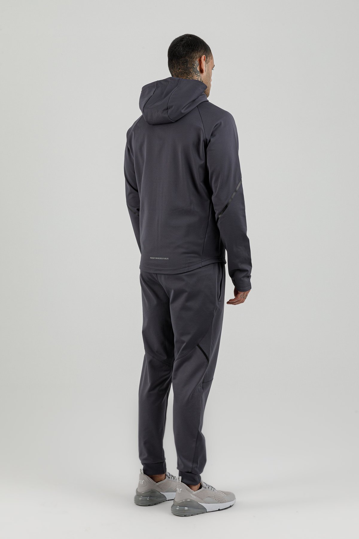 Tam Boy Fermuarlı Erkek Kapüşonlu Sweatshirt - 180006-M.02