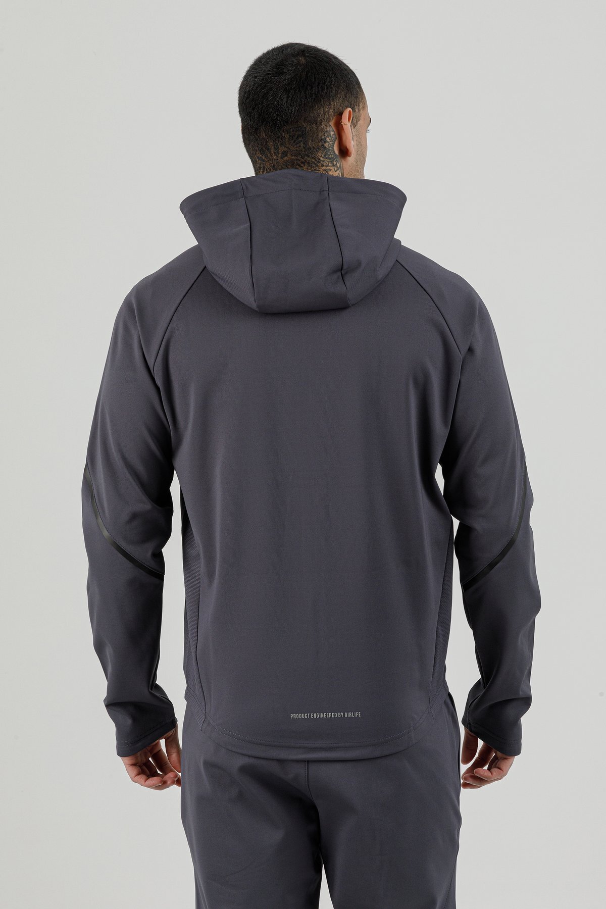 Tam Boy Fermuarlı Erkek Kapüşonlu Sweatshirt - 180006-M.02