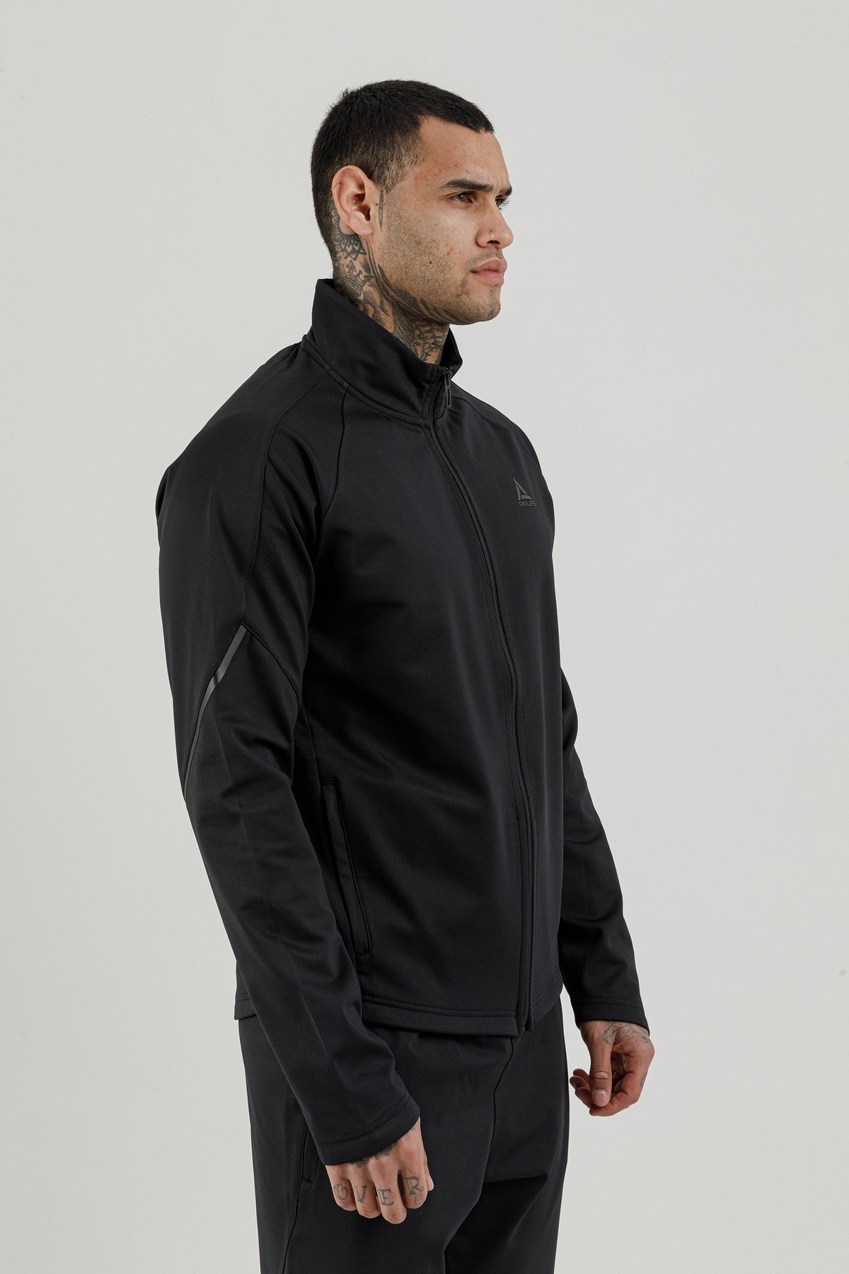 Tam Boy Fermuarlı Erkek Dik Yaka Sweatshirt - 180007-M.02