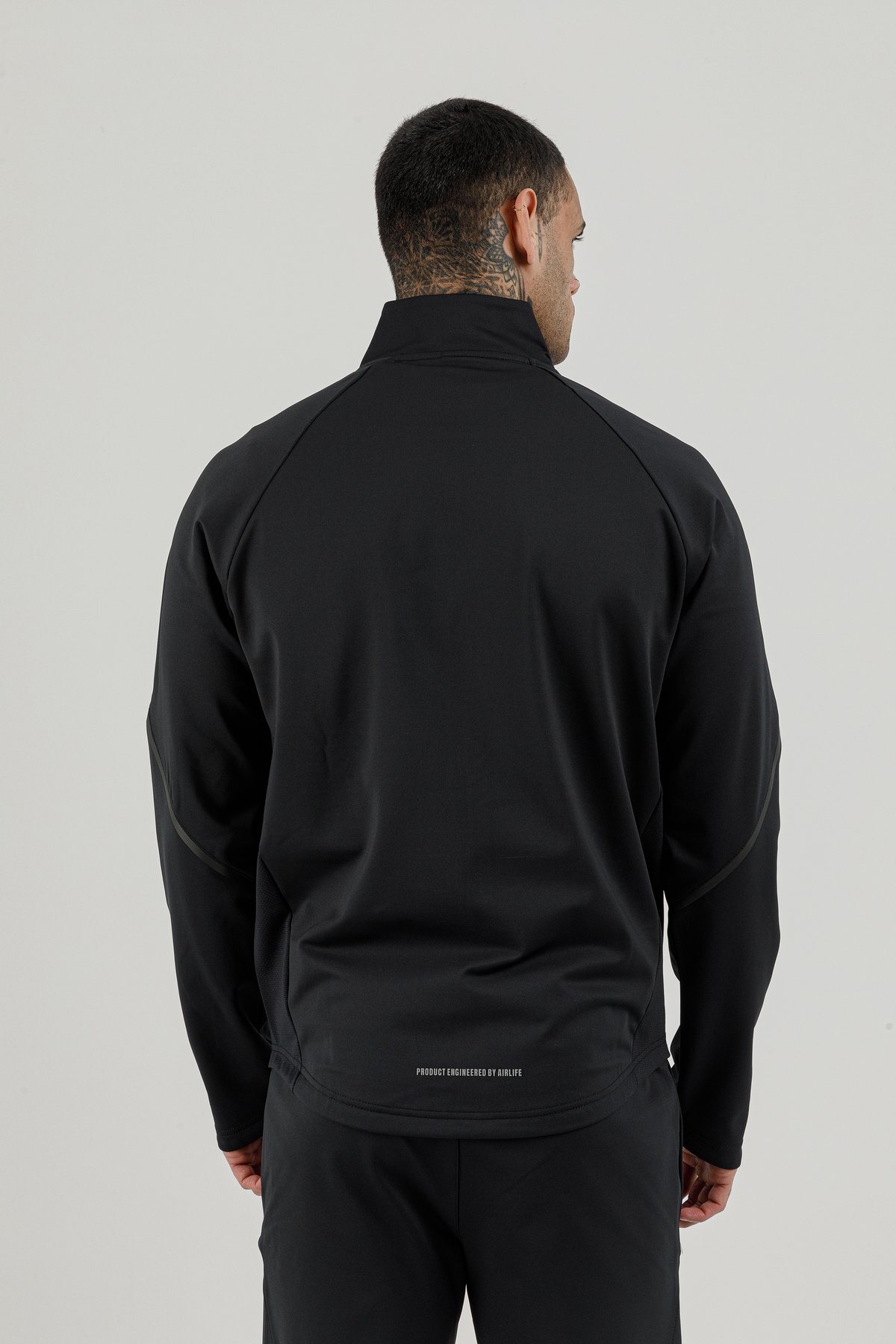 Tam Boy Fermuarlı Erkek Dik Yaka Sweatshirt - 180007-M.02