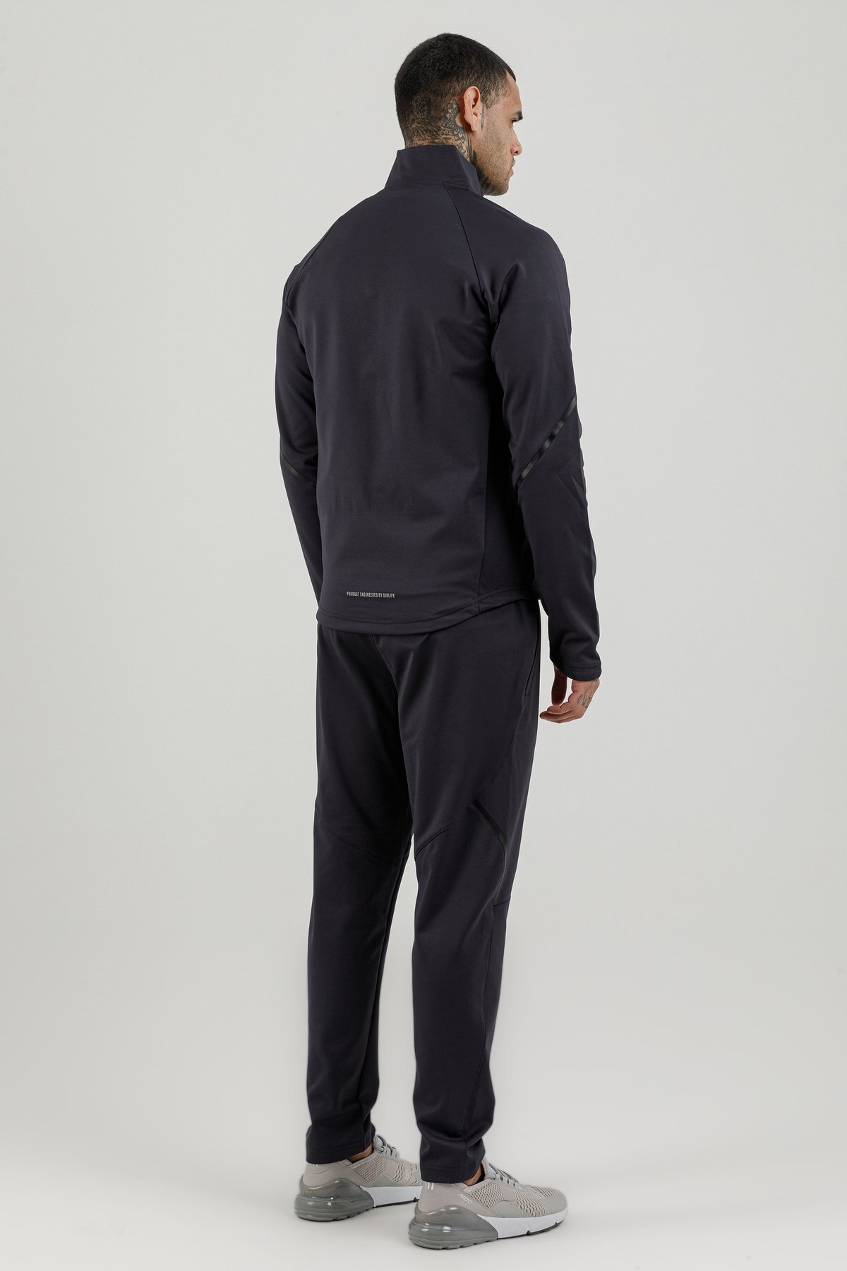 Tam Boy Fermuarlı Erkek Dik Yaka Sweatshirt - 180007-M.02
