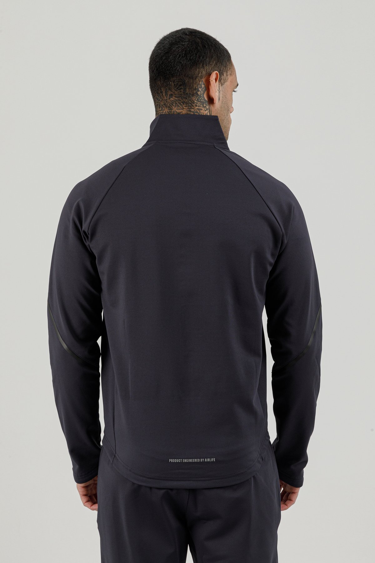 Tam Boy Fermuarlı Erkek Dik Yaka Sweatshirt - 180007-M.02