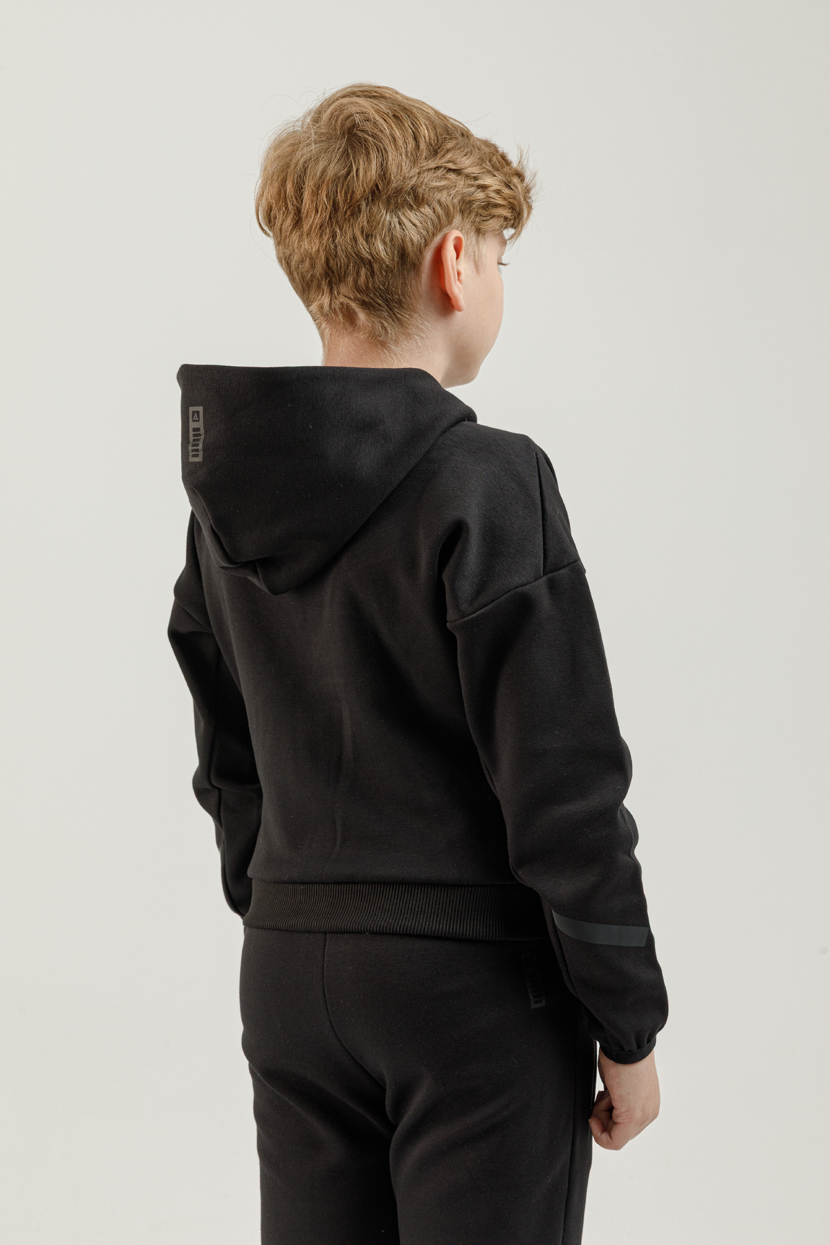 Tam Boy Fermuarlı Genç Çocuk Kapüşonlu Sweatshirt - 180012-U.01