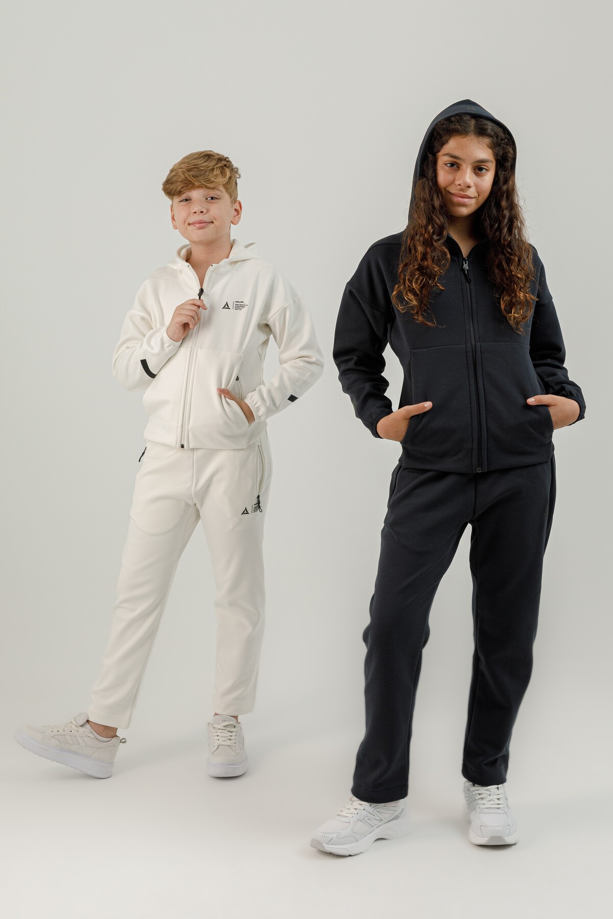 Tam Boy Fermuarlı Genç Çocuk Kapüşonlu Sweatshirt - 180012-U.01