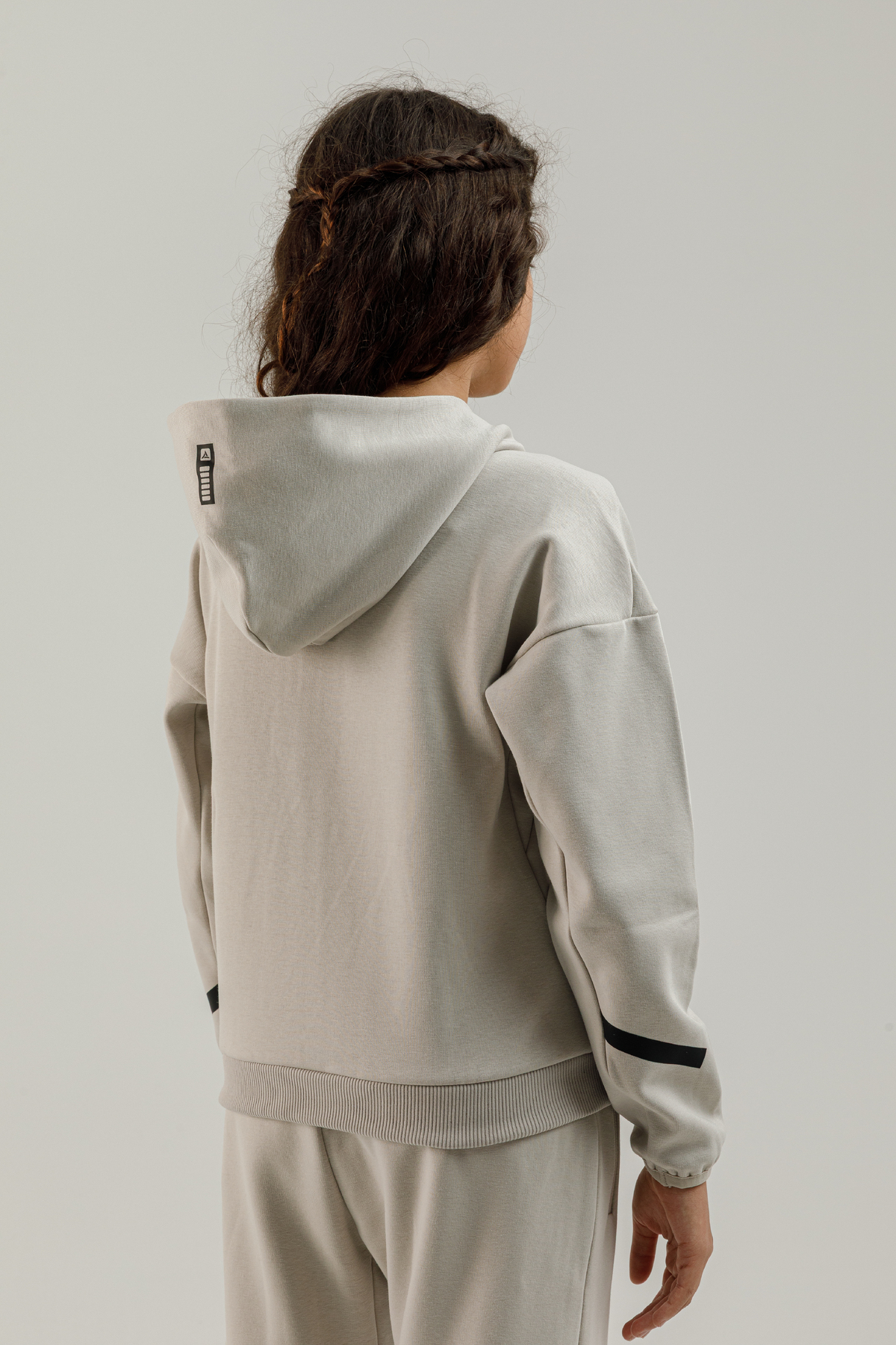 Tam Boy Fermuarlı Genç Çocuk Kapüşonlu Sweatshirt - 180012-U.01