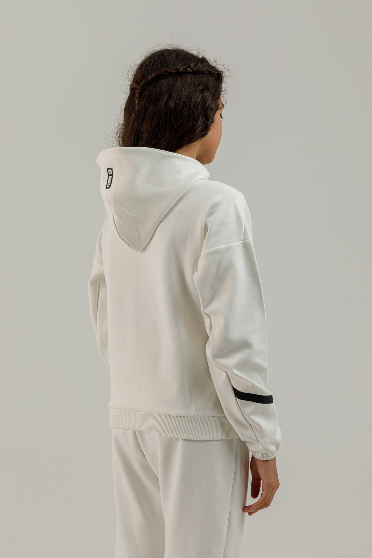 Tam Boy Fermuarlı Genç Çocuk Kapüşonlu Sweatshirt - 180012-U.01